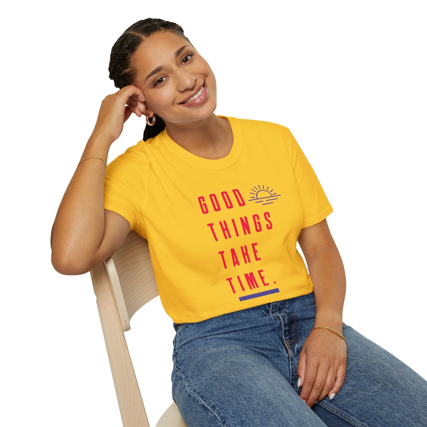 Positive Slogan T Shirt Unisex Gildan Softstyle 64000 Ring Spun Cotton Tee With Positive Words