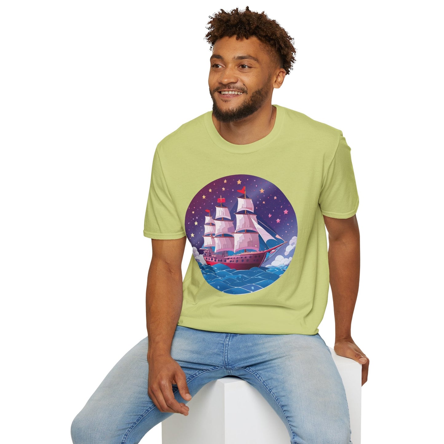 Ship T Shirts Frigate Vessel Tee Unisex Softstyle 64000 Gildan Ring Spun Cotton T Shirt