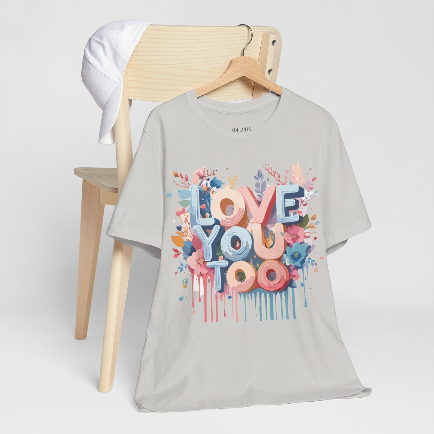 Valentine Day Graphic Unisex 100 Cotton Vintage Artwork with Love and Flower Design Tee 41