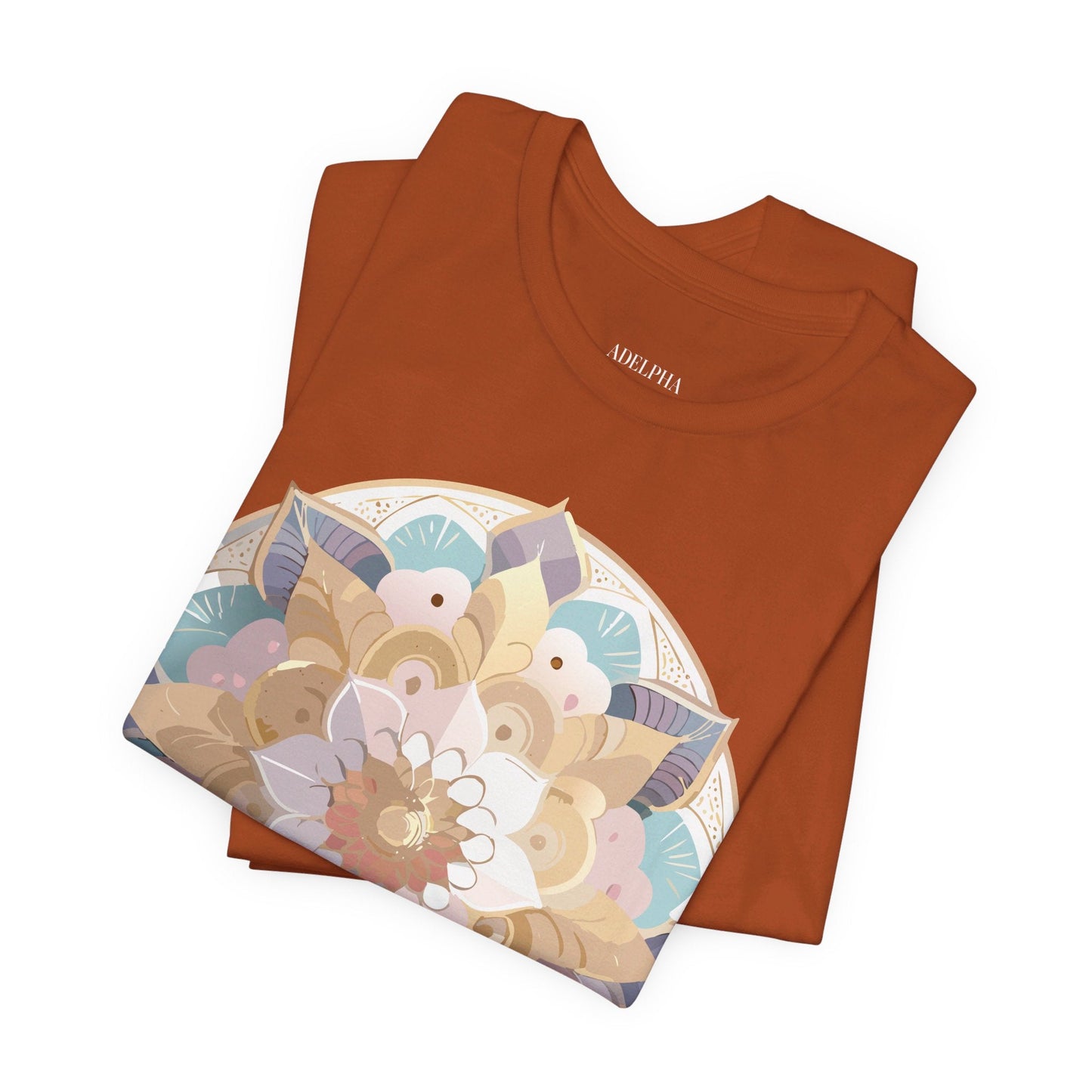 Adelpha Mandala Graphic Tee Unisex Jersey Short Sleeve Vintage Inspired Art Design Shirt