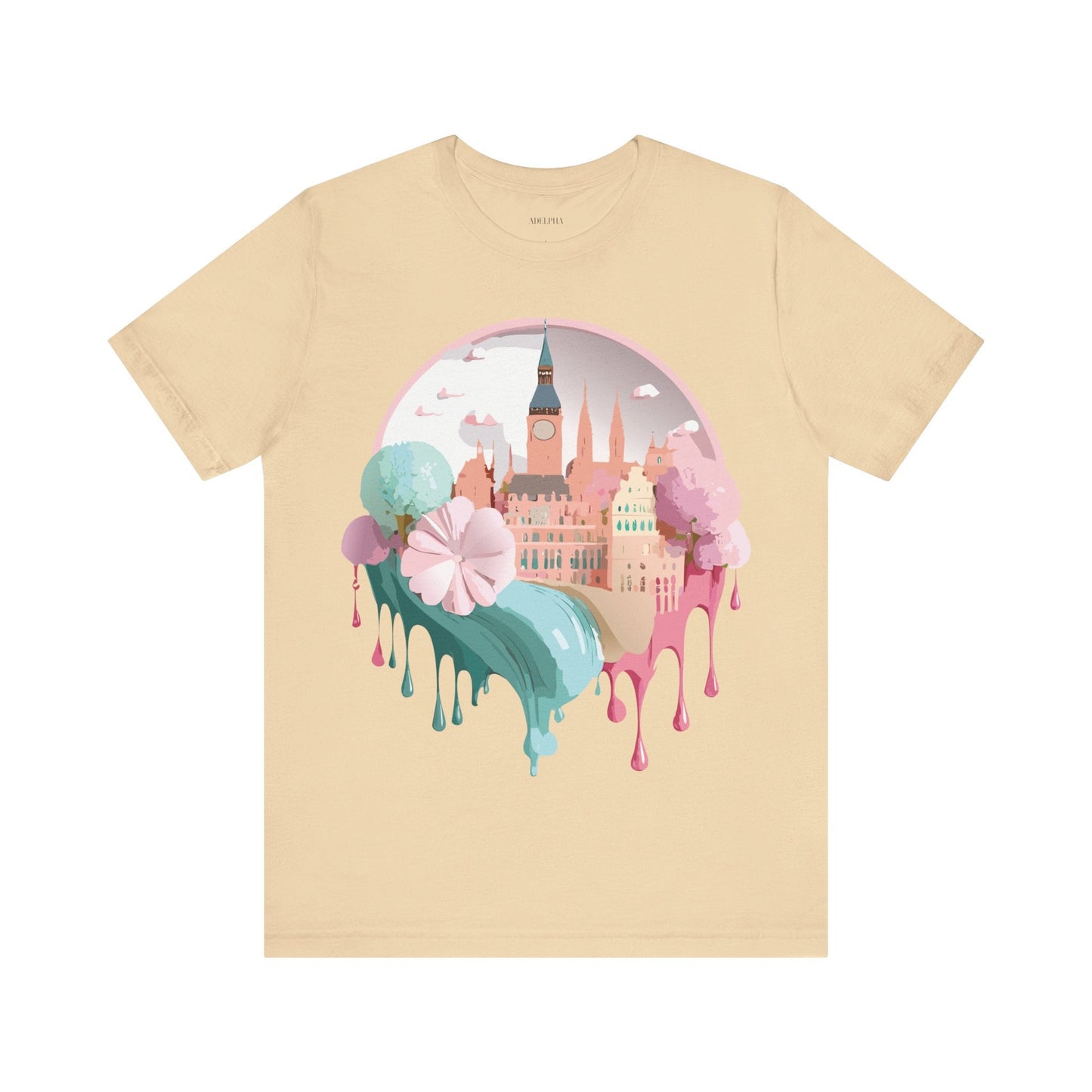 Prague Tourist Shirt Unisex Graphic Tee Featuring Vintage Inspired Art By Adelpha
