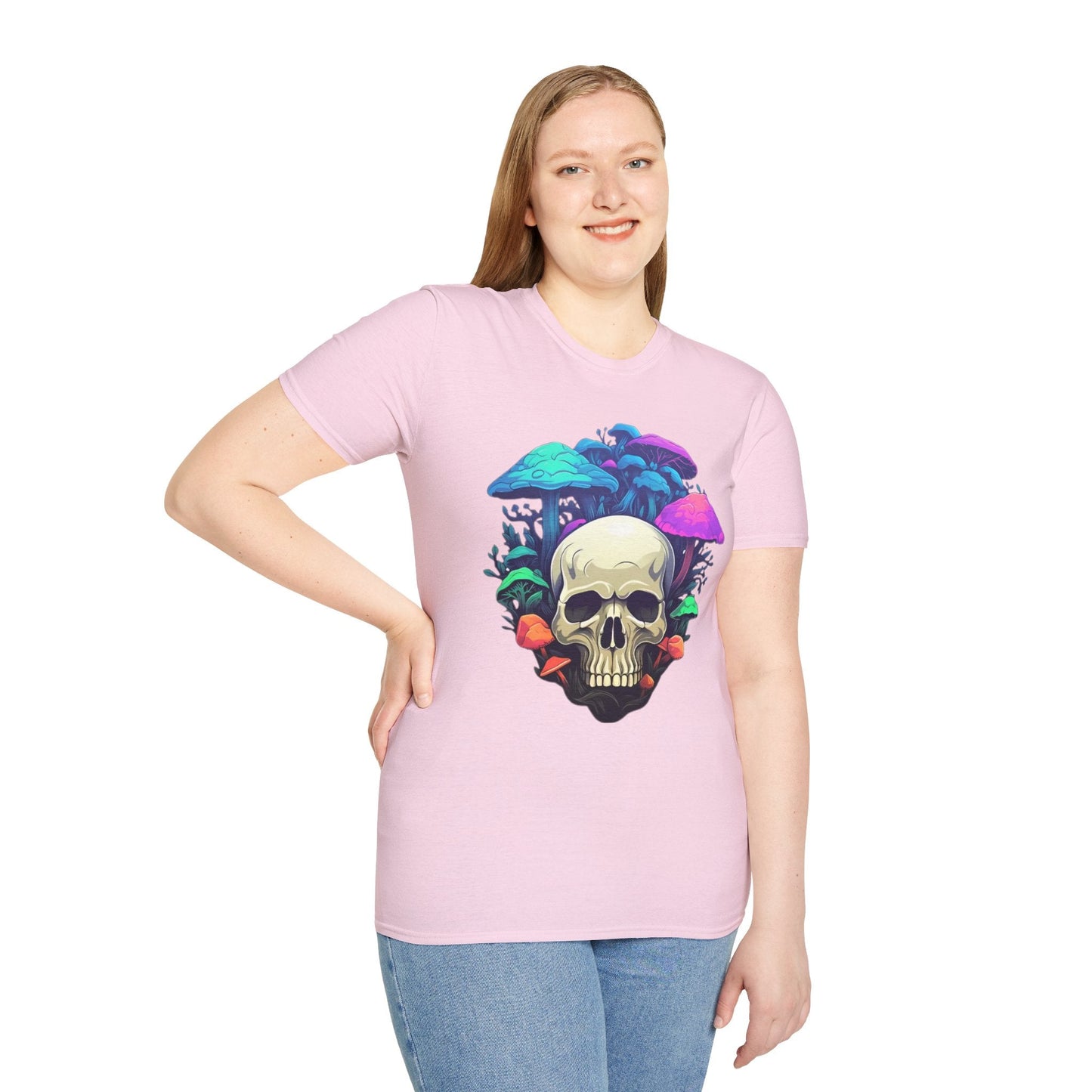 Skull Graphic Unisex Cotton T-shirt with Skeleton Artwork Design 3