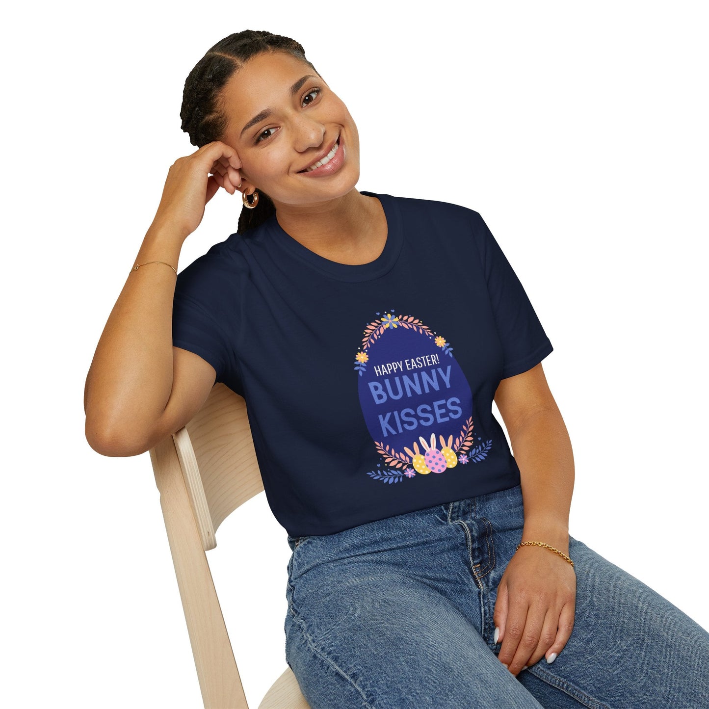 Easter Bunny Kisses T Shirt Unisex Gildan Softstyle Tee With Easter Signature Prints Design