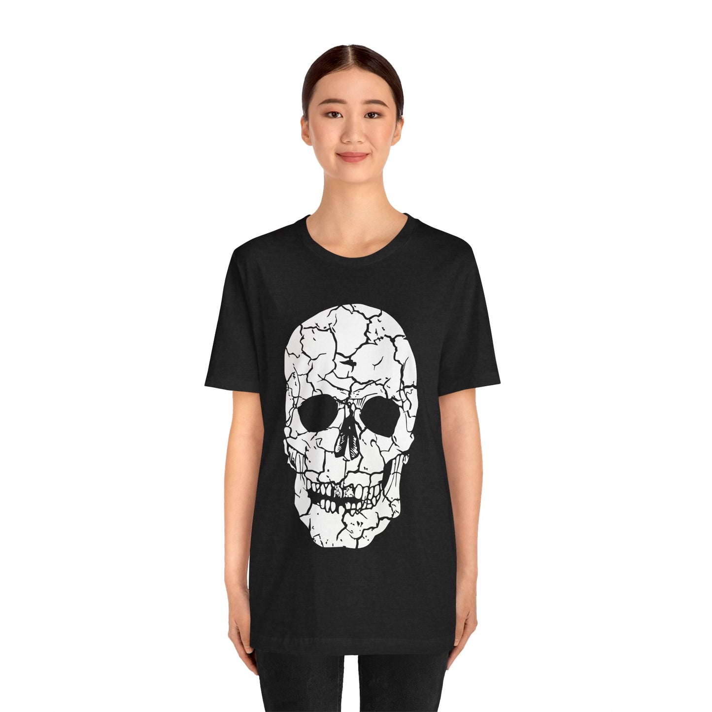 Unisex Cotton Tee Shirt with Skull