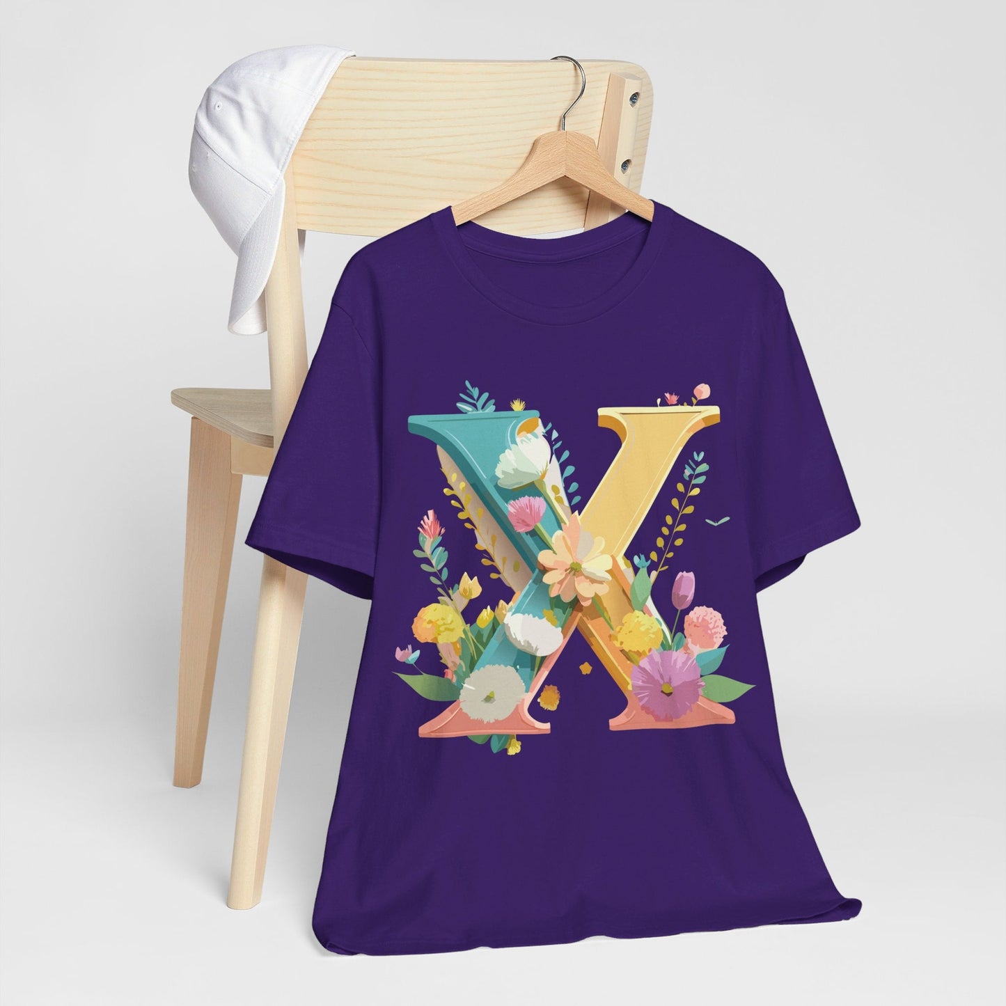 Letter X Shirt Unisex Graphic Tee Adelpha Vintage Inspired Artwork Short Sleeve Edition