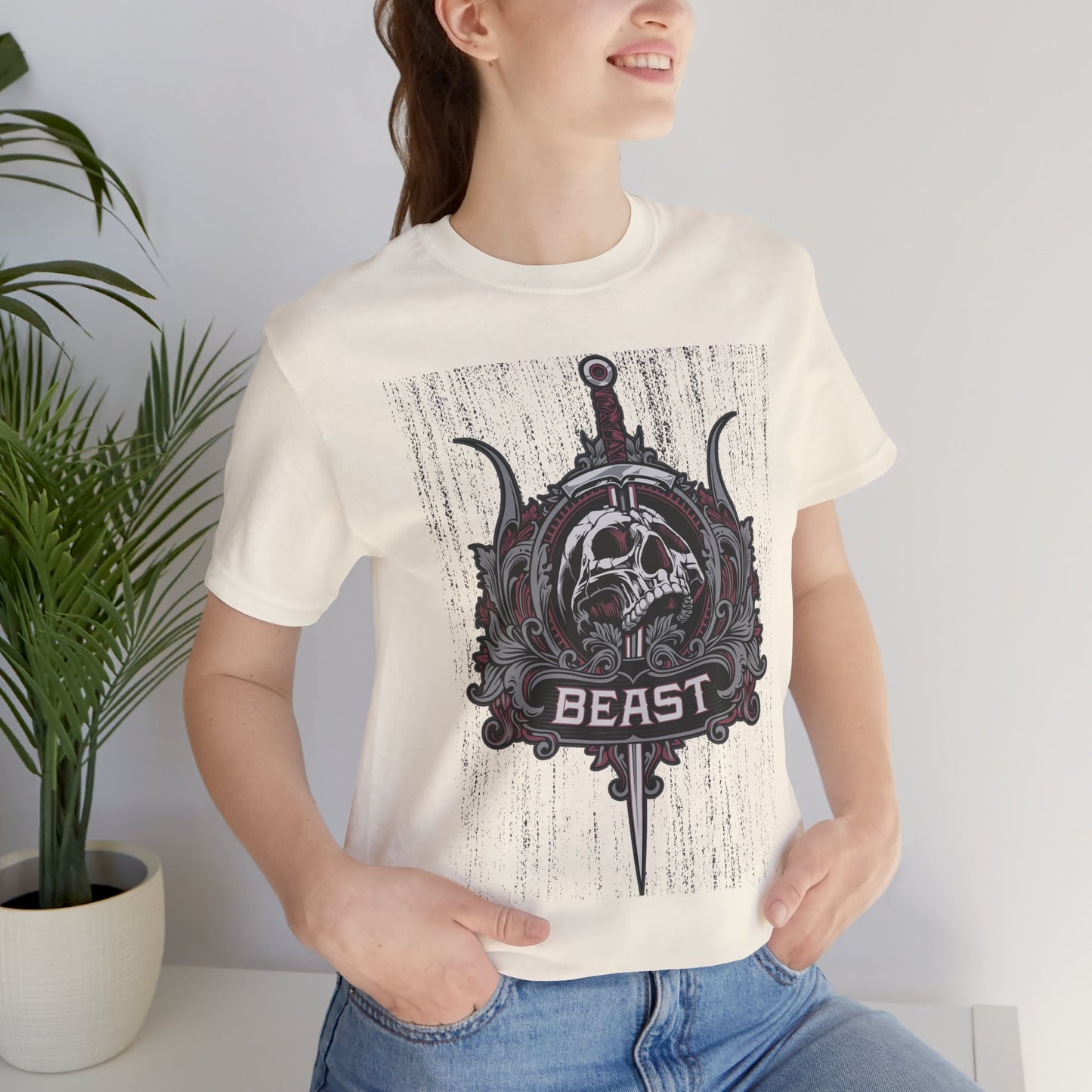 Beast Graphic Tee, Graphic T-Shirt, Artistic Vintage T-Shirt, Vintage Shirt, Skull Tee, Art Design Skull Tees