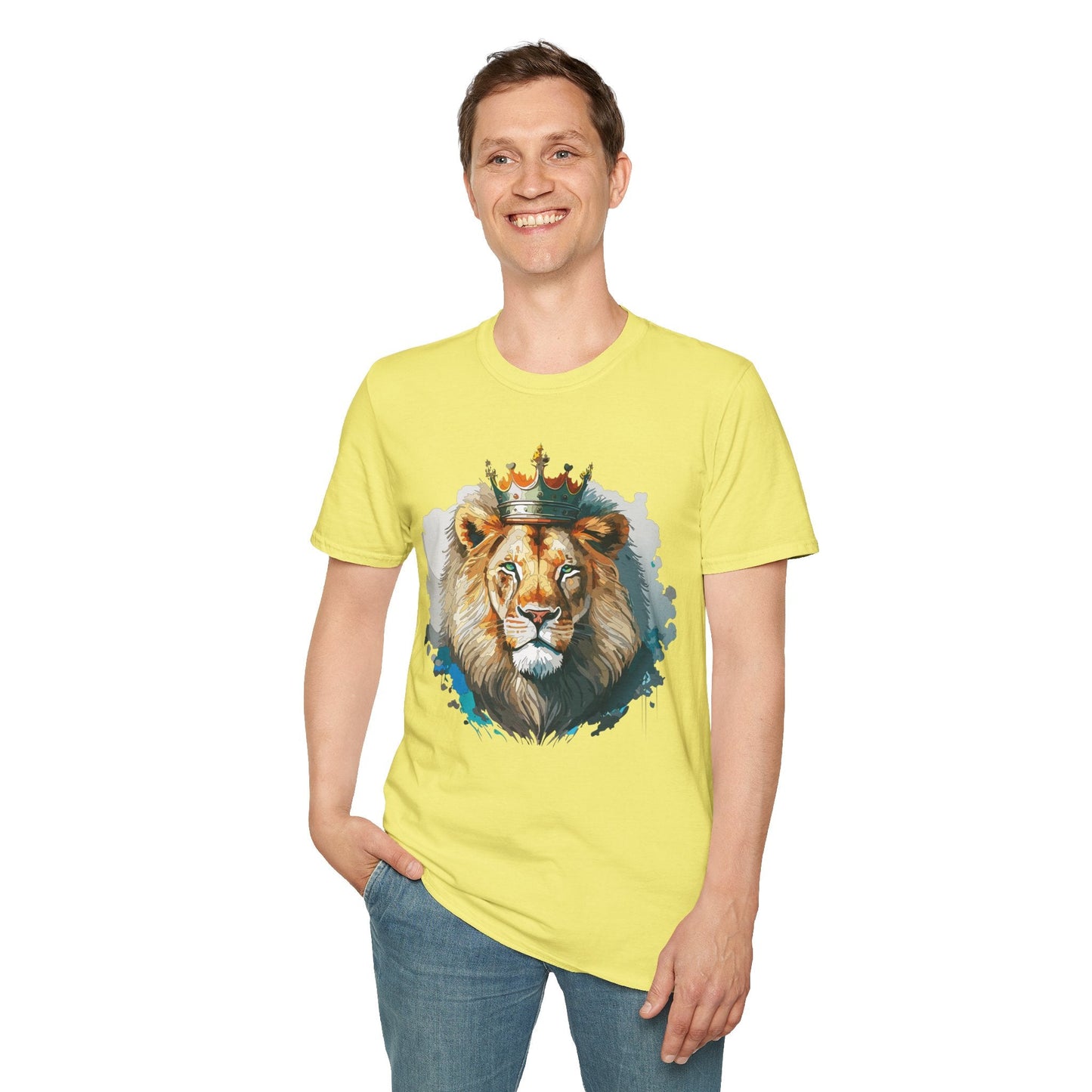 Lion Shirt Unisex Animal Tee Softstyle 64000 100 Percent Ring Spun Cotton