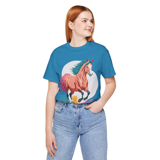 Horse Graphic Unisex 100 Cotton Vintage Animal Art T-Shirt 18