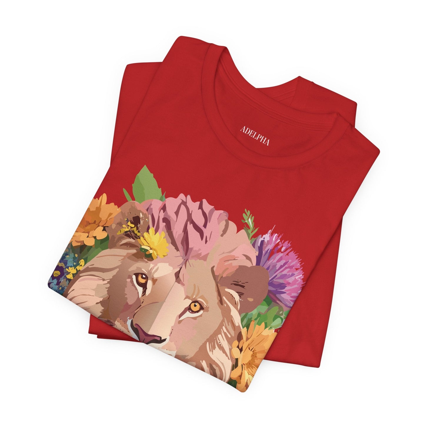 Lion Graphic Unisex 100 Cotton Vintage Animal Artwork Tee 2