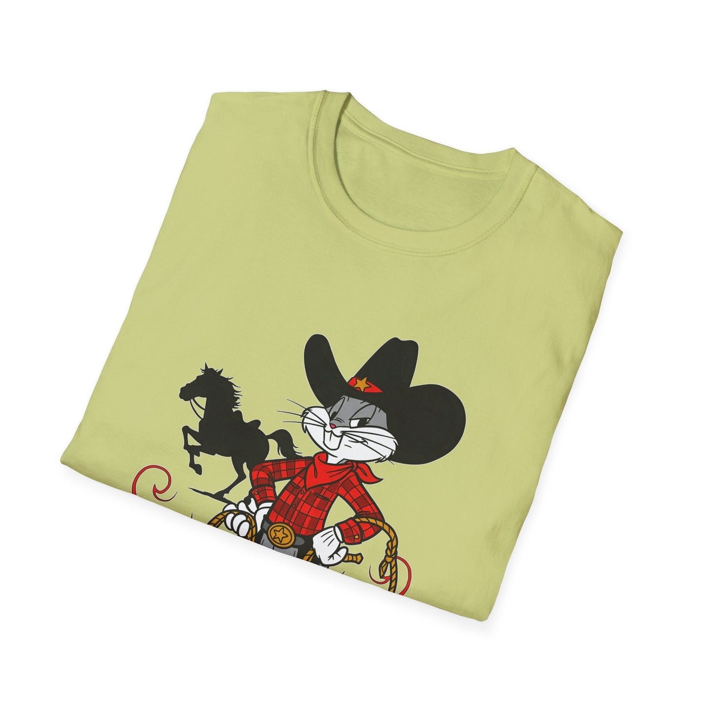 Bugs Bunny T Shirt Unisex Cartoon Tee Softstyle 64000 100 Percent Ring Spun Cotton