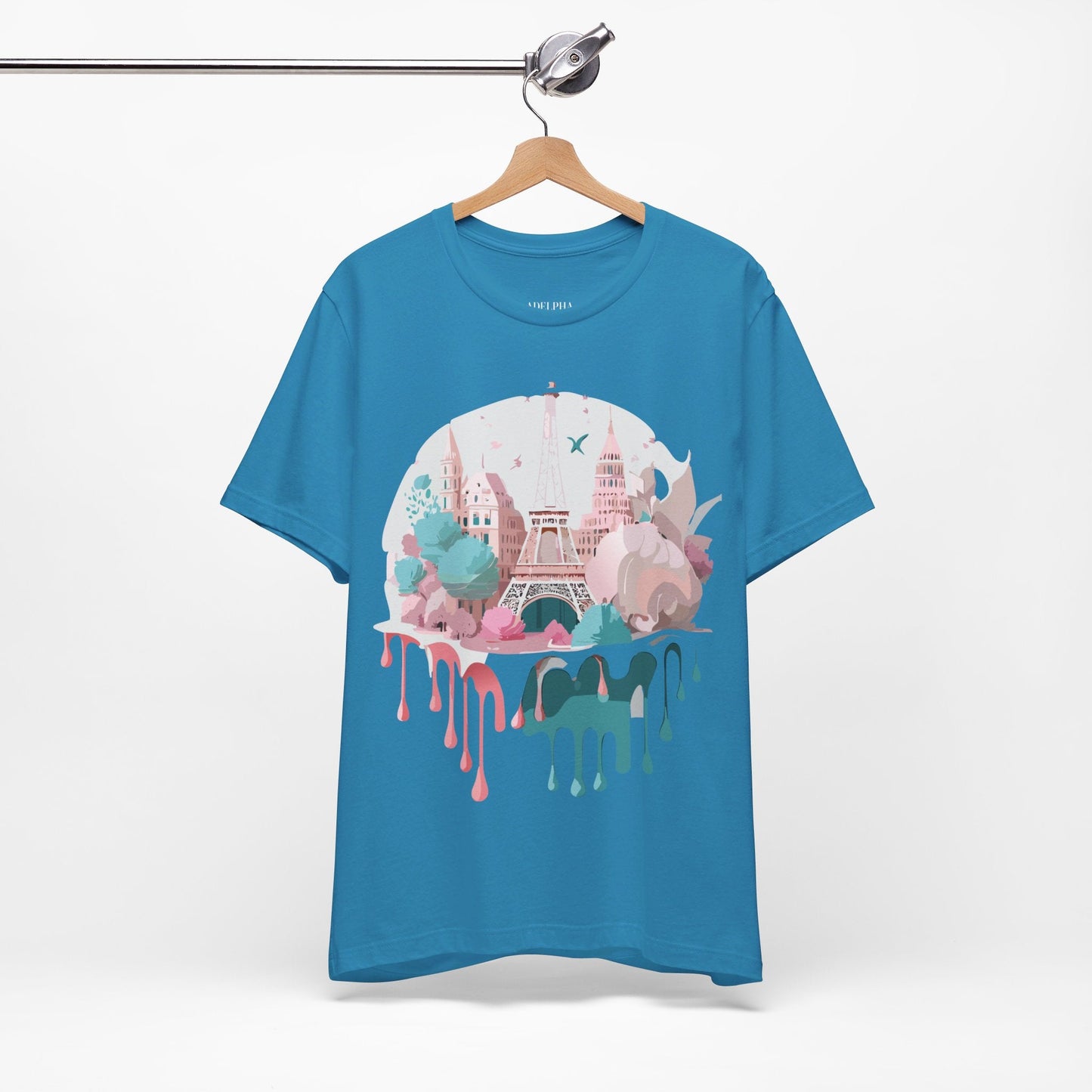 Paris Tourist Shirt Graphic Tee Unisex Jersey Short Sleeve Adelpha Vintage Art Design