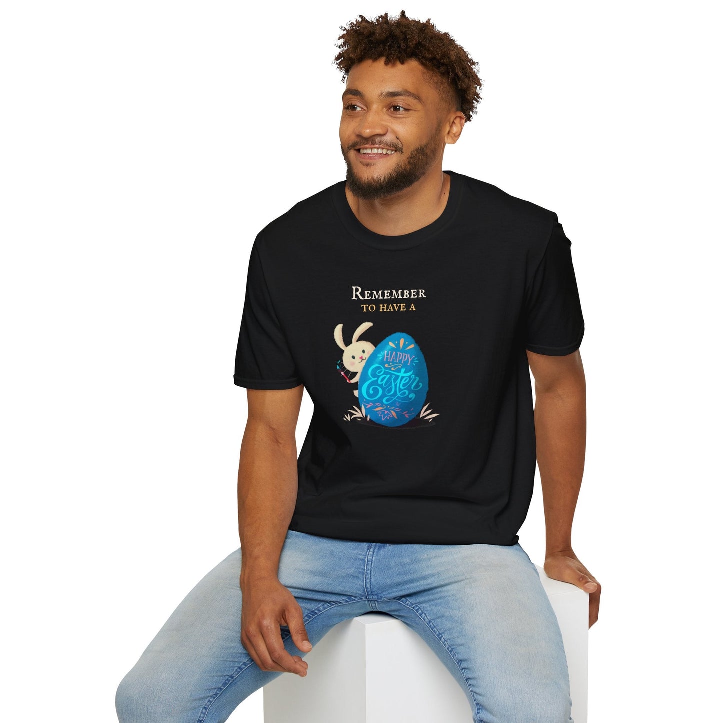 Easter Bunny Egg T Shirt Unisex Softstyle Tee With Easter Signature Prints And Design