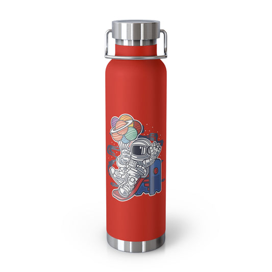 22oz Copper Insulated Water Bottle with Cartoon Design - CV56