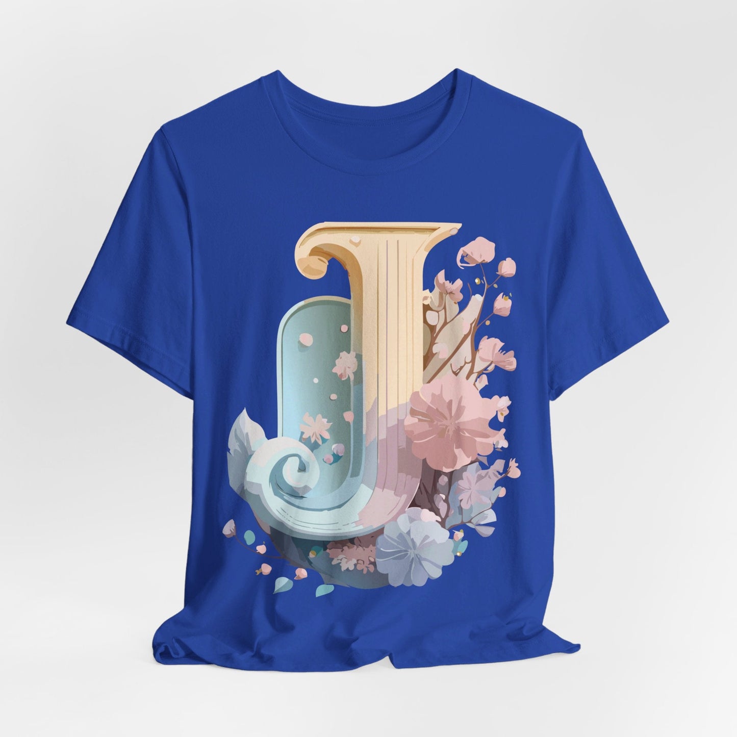 Adelpha Letter J Shirt Unisex Graphic Tee Vintage Inspired Art Design Short Sleeve