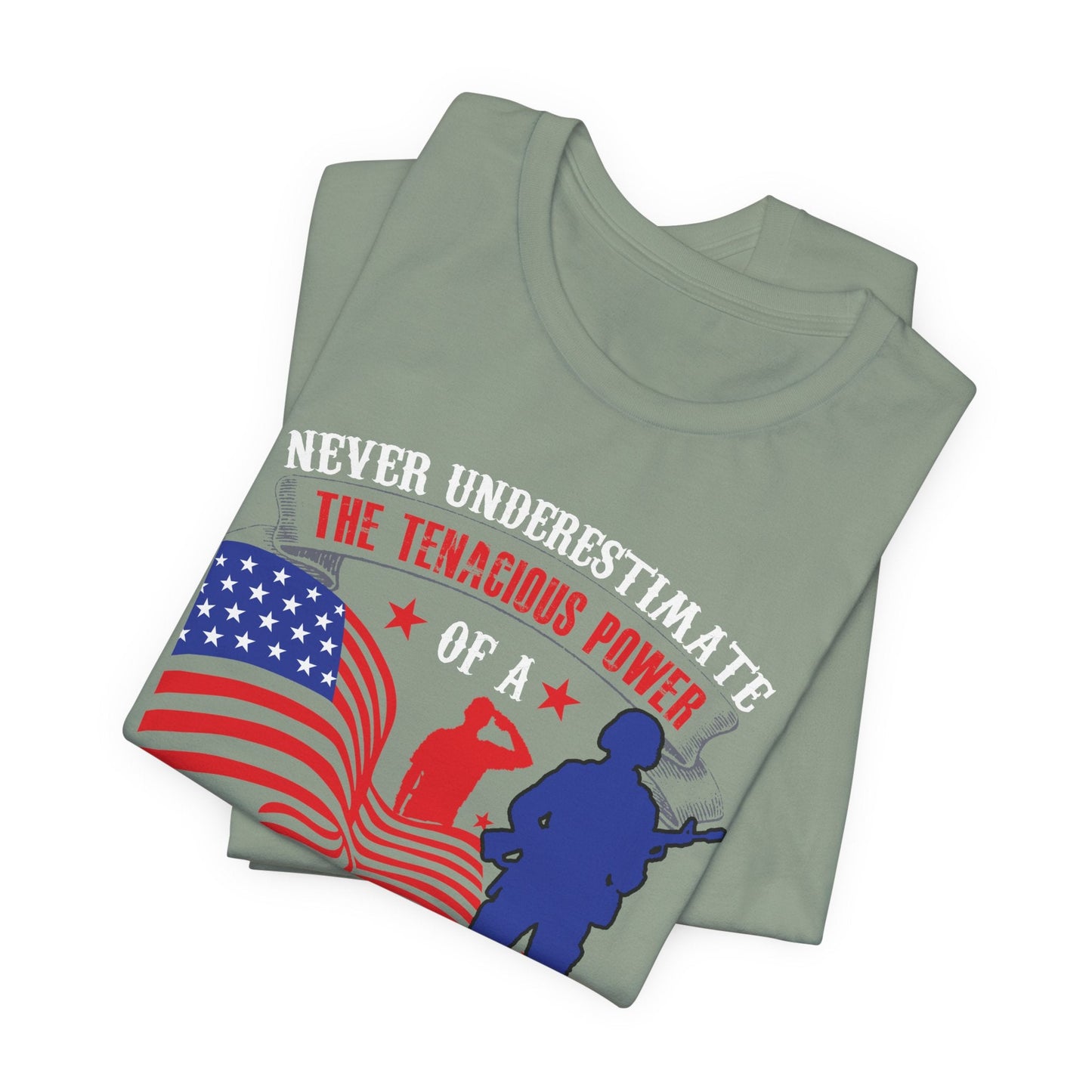 Army Veteran Patriotic Graphic Design Unisex Cotton T-Shirt v53