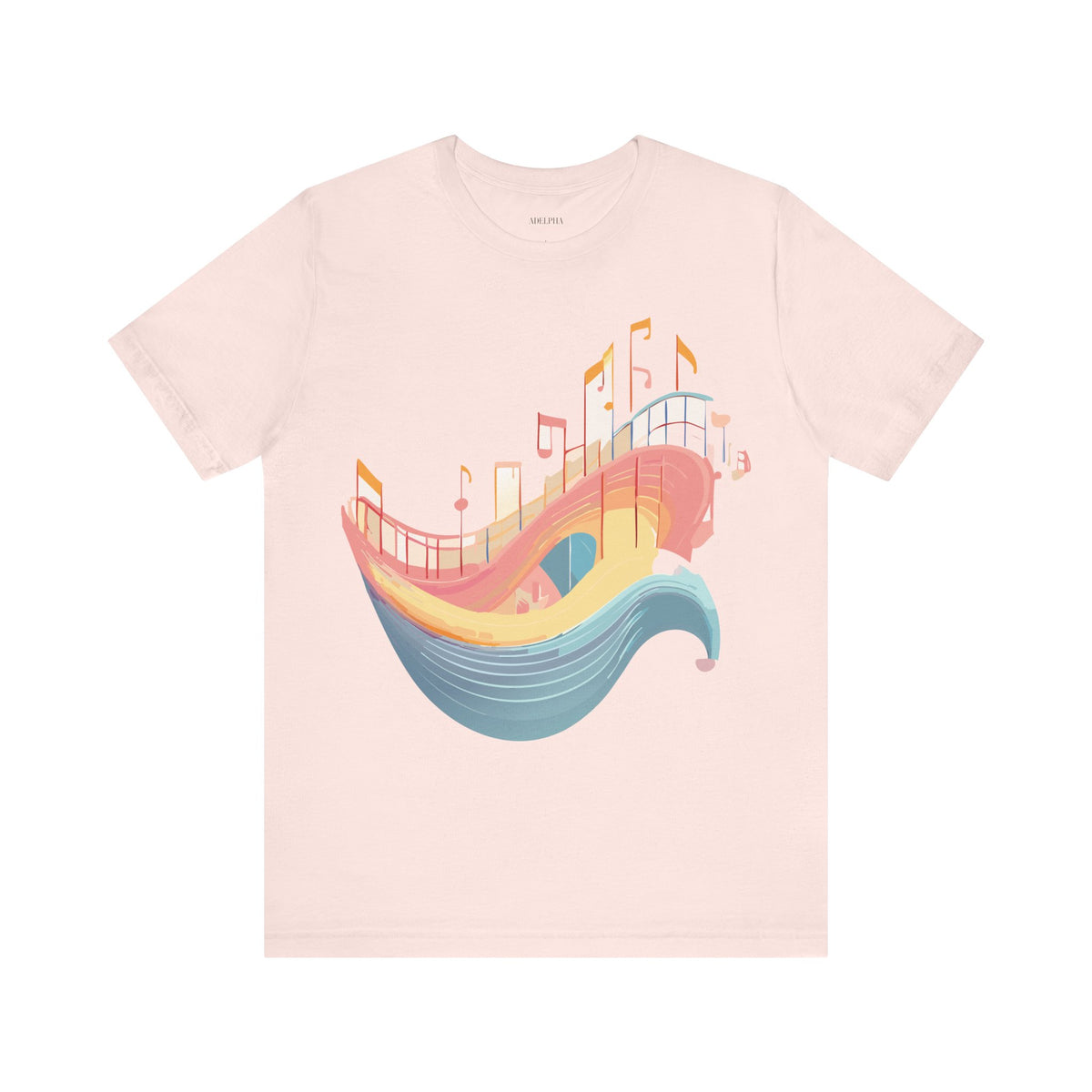 Music Graphic Unisex Cotton Bella+Canvas Tee with Art Design m118