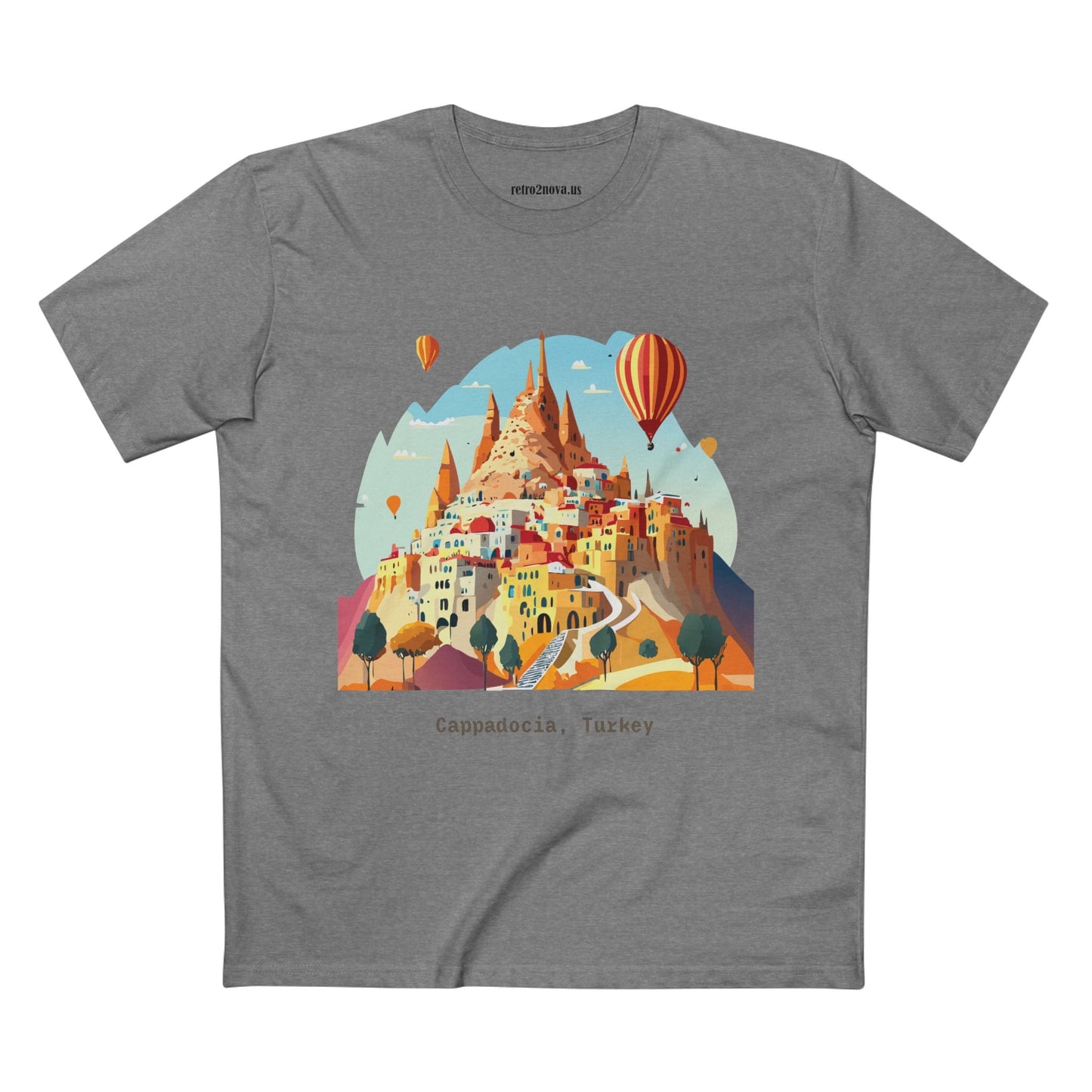 Travel Shirt Cappadocia Shirt Tourist Shirt Unisex Premium Cotton Tee Original Art Design Retro2Nova