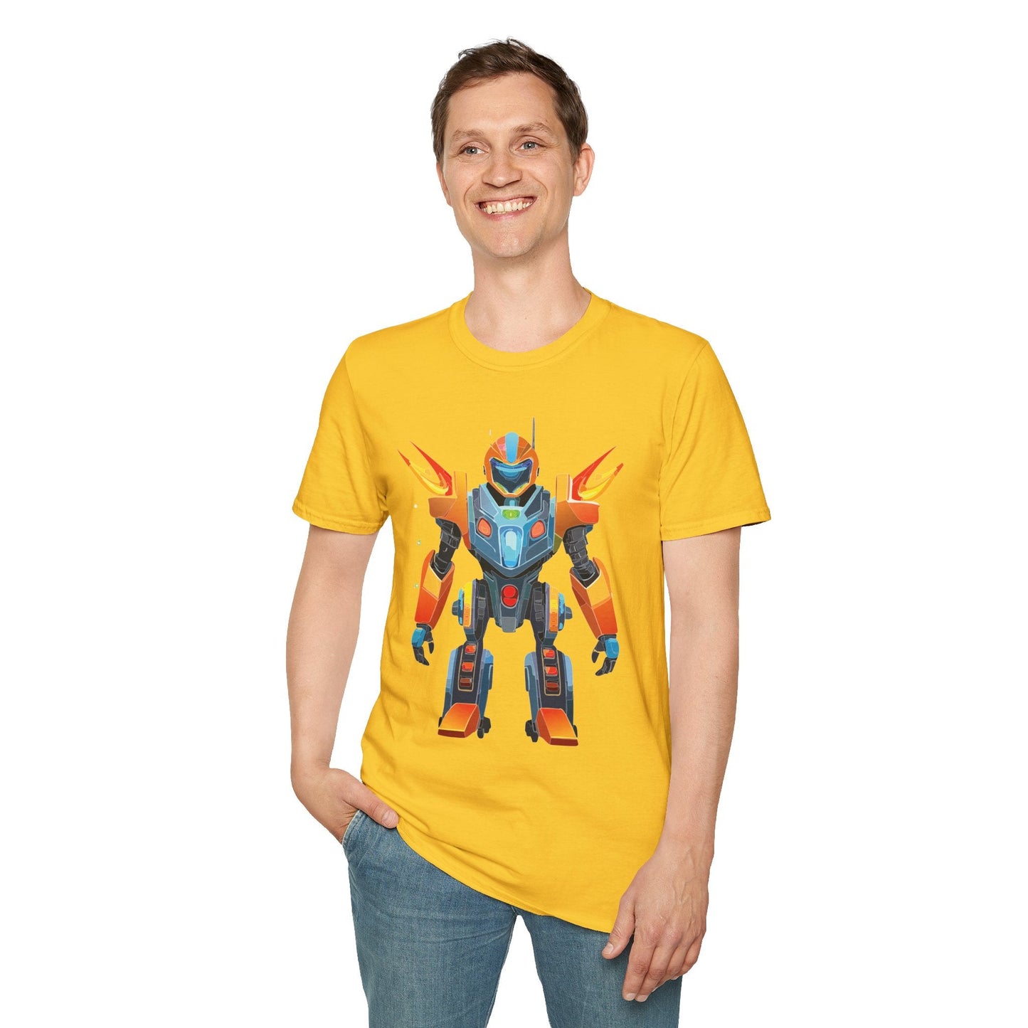 Cyborg Tee Unisex Robot Shirt Terminator Graphic Short Sleeve Tee Gildan Softstyle 64000 Cotton