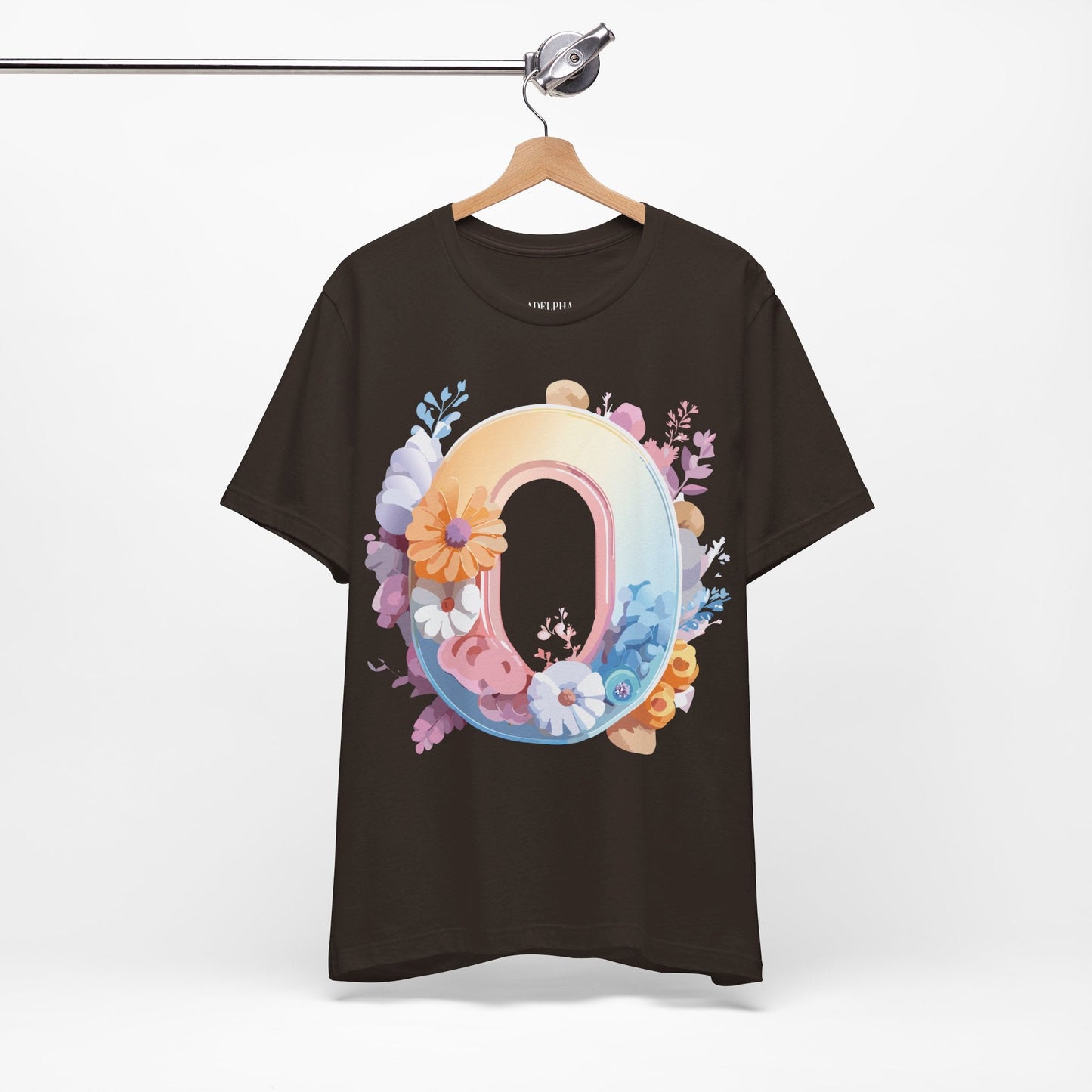 Letter O Shirt Unisex Graphic Tee Vintage Inspired Artwork By Adelpha Premium Short Sleeve