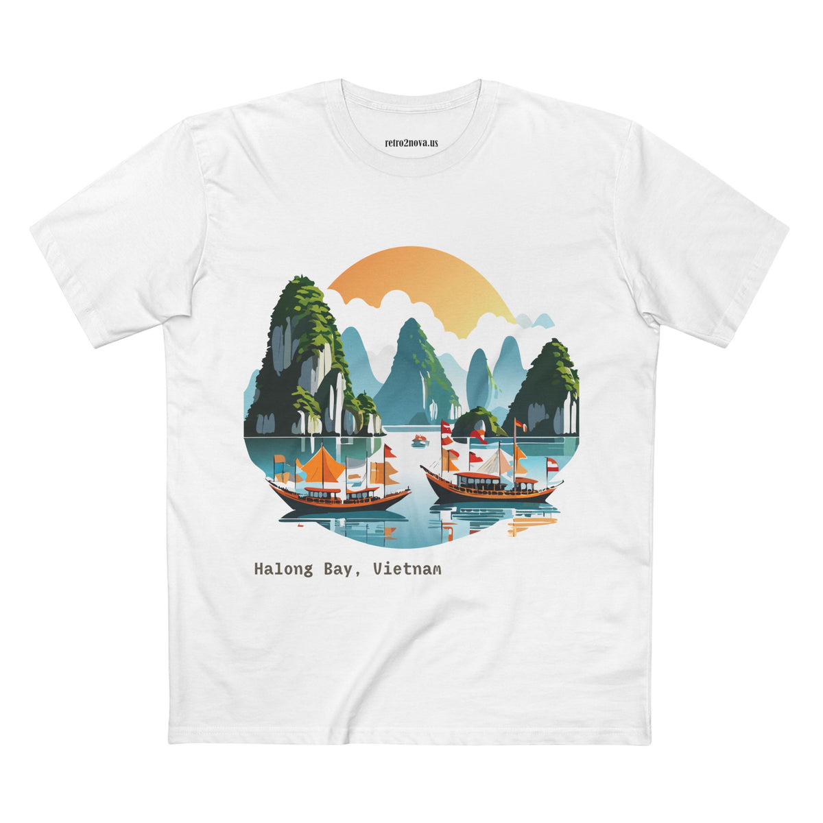 Halong Bay Vietnam landscape tee | Travel shirt, Southeast Asia souvenir