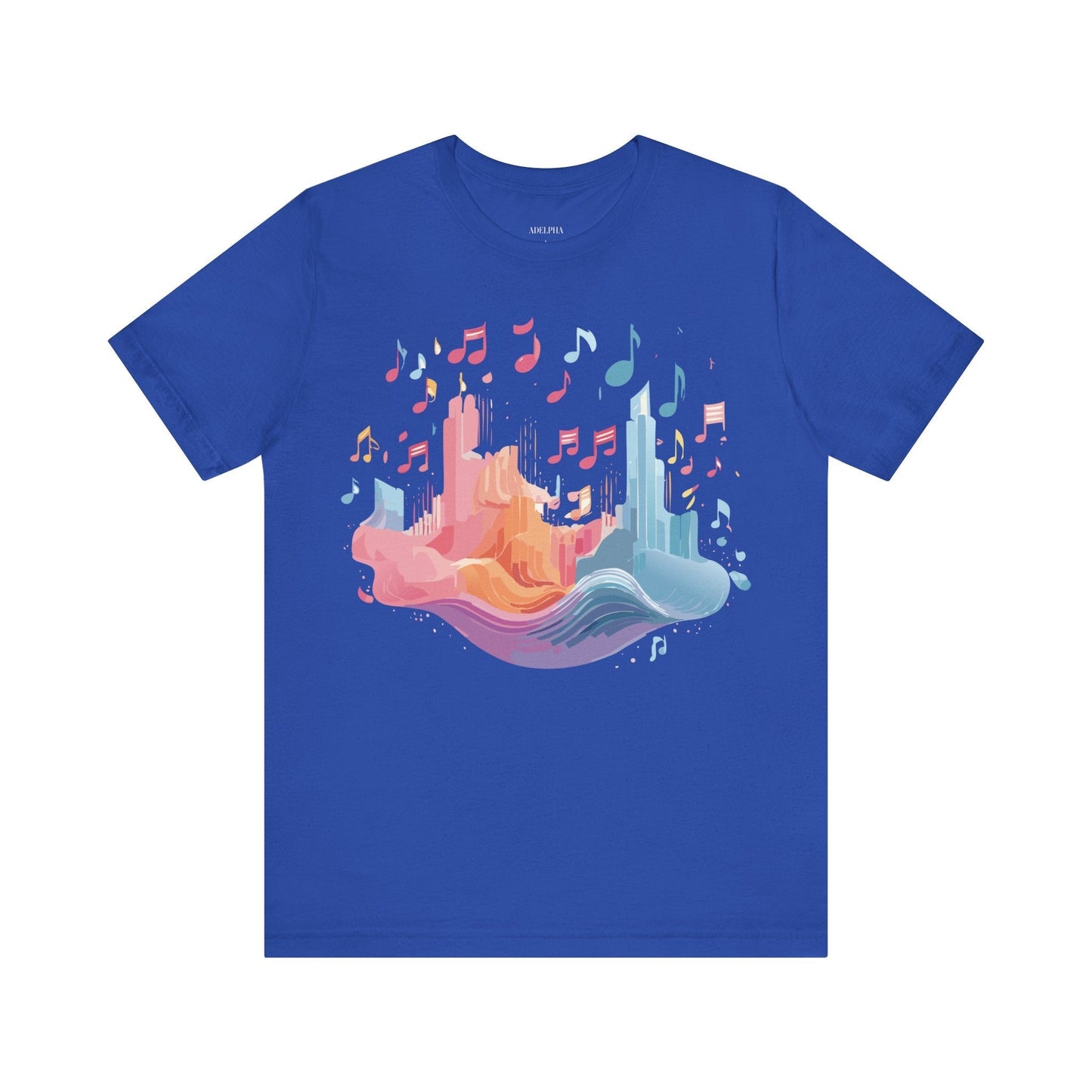 Music Graphic Unisex 100 Cotton Vintage Art with Musical Elements Tee 23