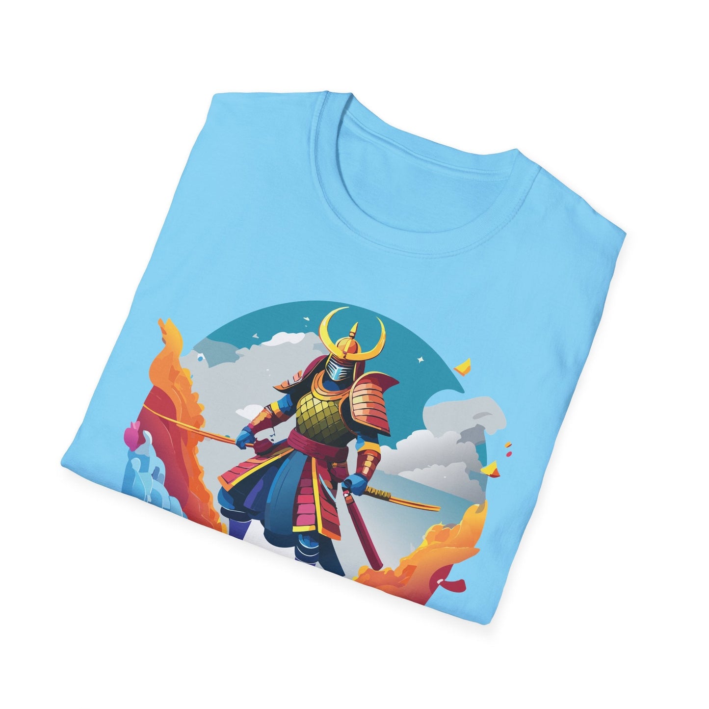 Samurai Shirt Unisex Gildan Softstyle 64000 Tee 100 Percent Ring Spun Cotton Lightweight
