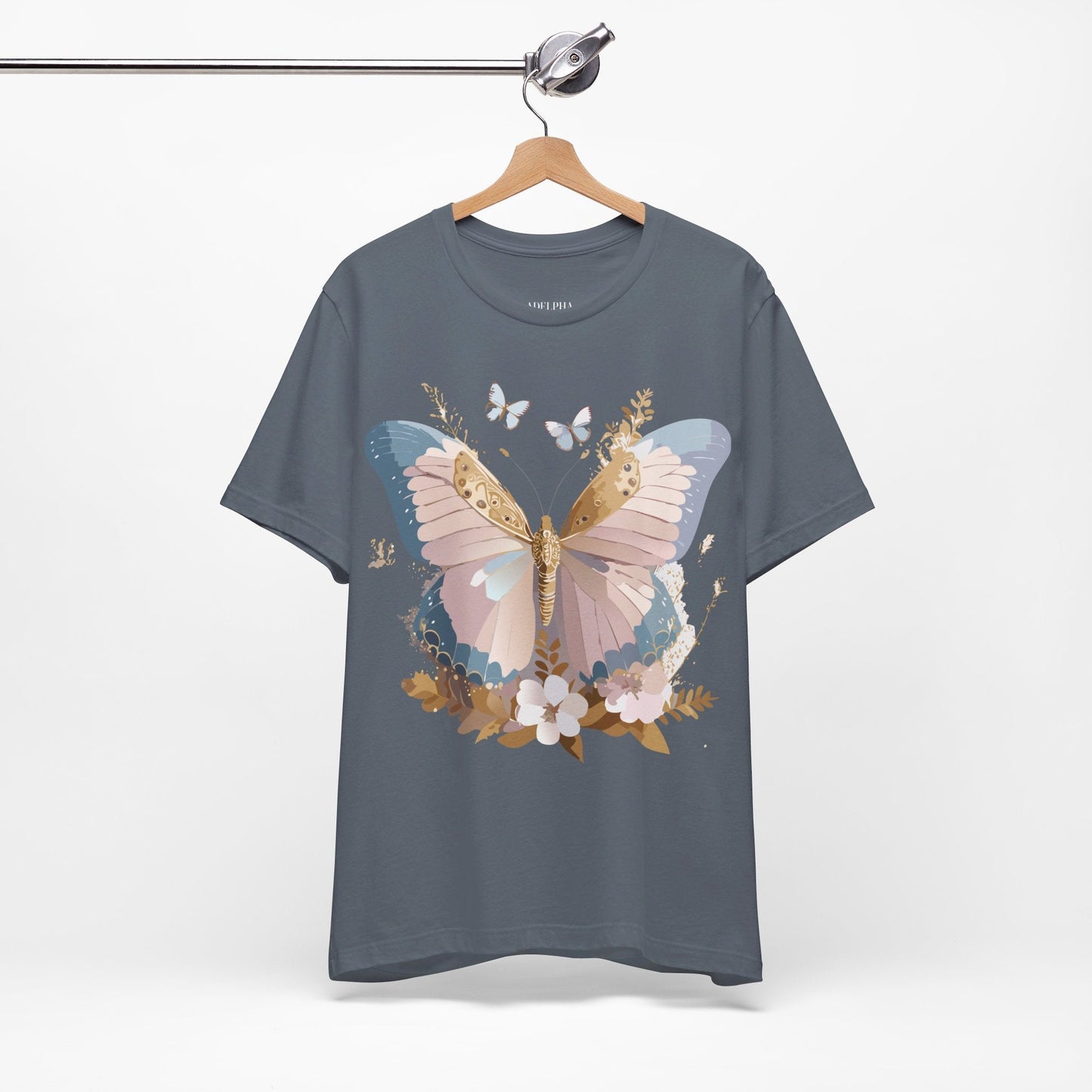 Butterfly Graphic Tee Unisex Short Sleeve Art Design By Adelpha