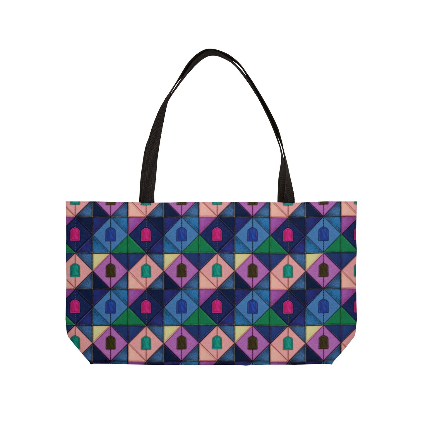 Denim Print Yoga Bag High-Quality 100% Spun Polyester 24x13 Canvas Gym Bag 31