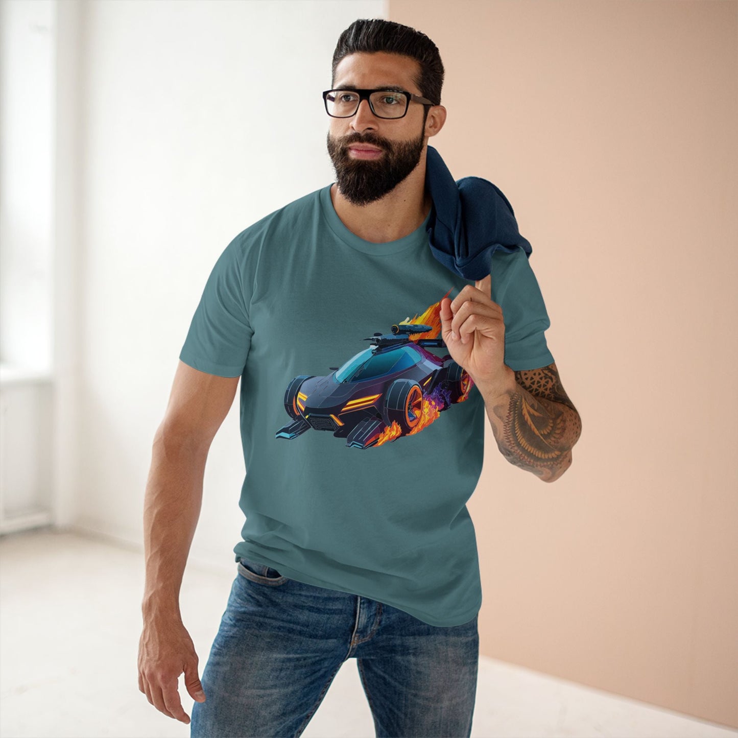 Car Graphic Unisex 100 Cotton Staple Tee 15