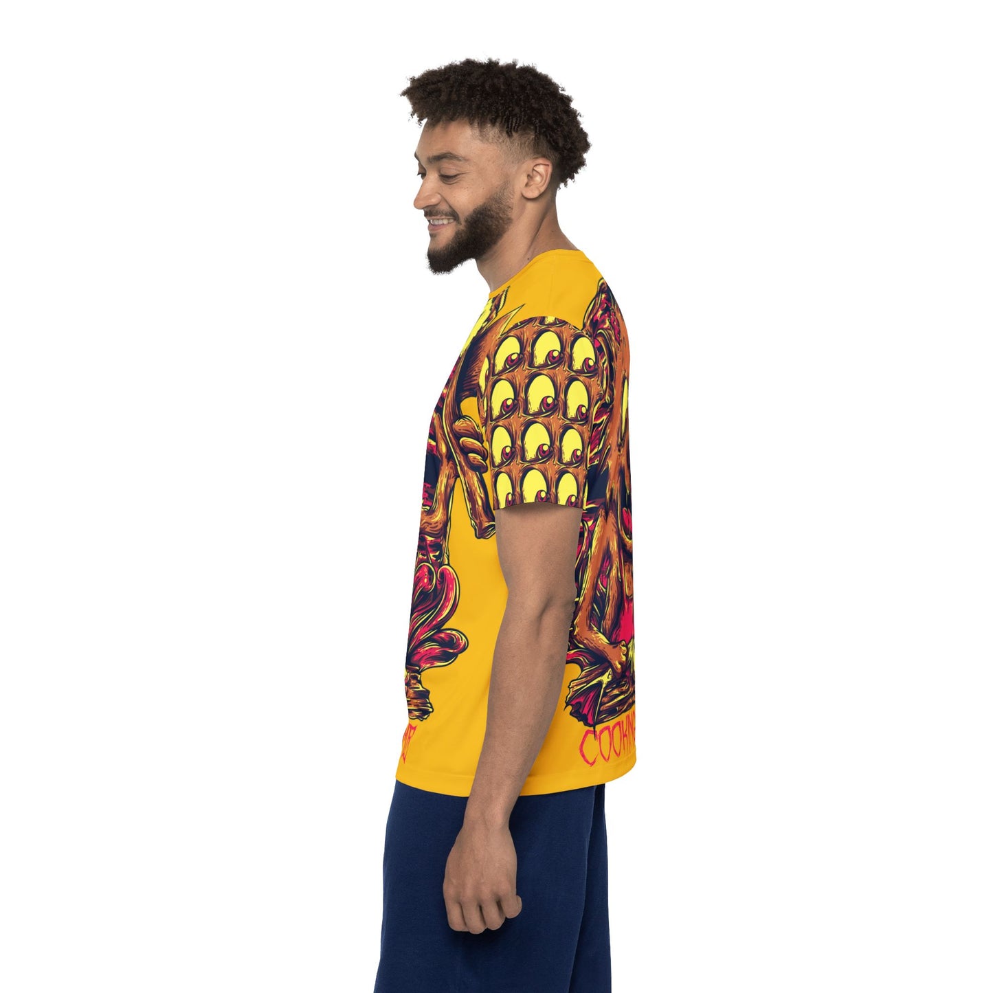 Be22 Fun Graphic T-Shirt, Art Design Poly Shirt, All Over Print Graphic Tee, Funny Print T-Shirt, Funny Cartoon Tee