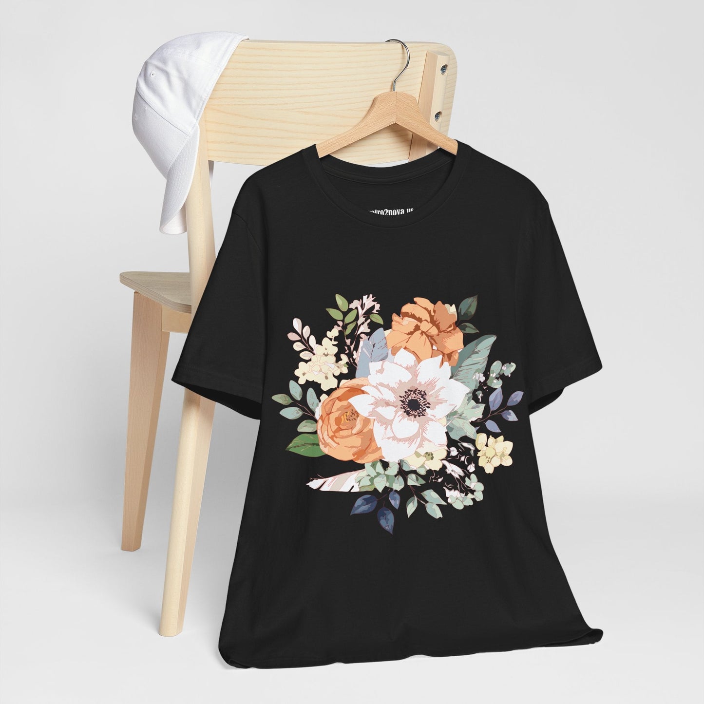 Unisex Floral Shirt Jersey Short Sleeve Tee Lightweight Breathable Flowers Collection Retro2Nova