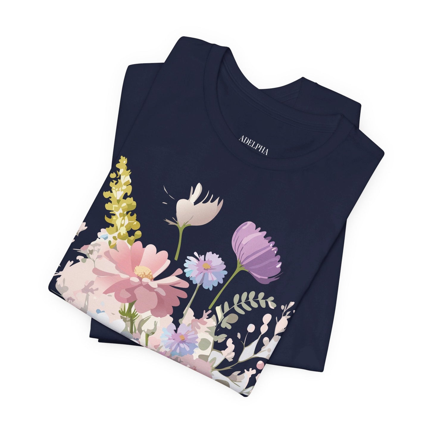 Adelpha Floral Graphic T Shirt Unisex Jersey Short Sleeve Art Design Vintage Inspired Premium