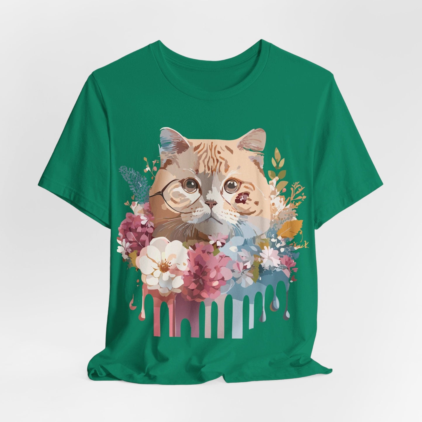 Cat Graphic Tee Unisex Short Sleeve Vintage Inspired Art Design Adelpha