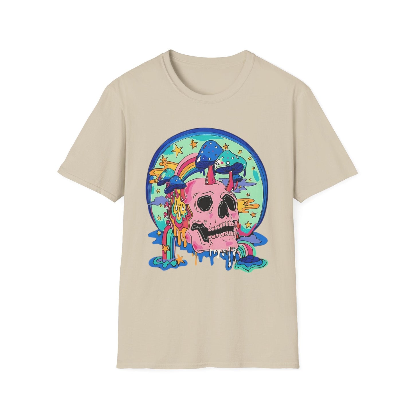 Skull Graphic Tee Unisex Gildan Softstyle 64000 100 Cotton Short Sleeve Shirt Art Design