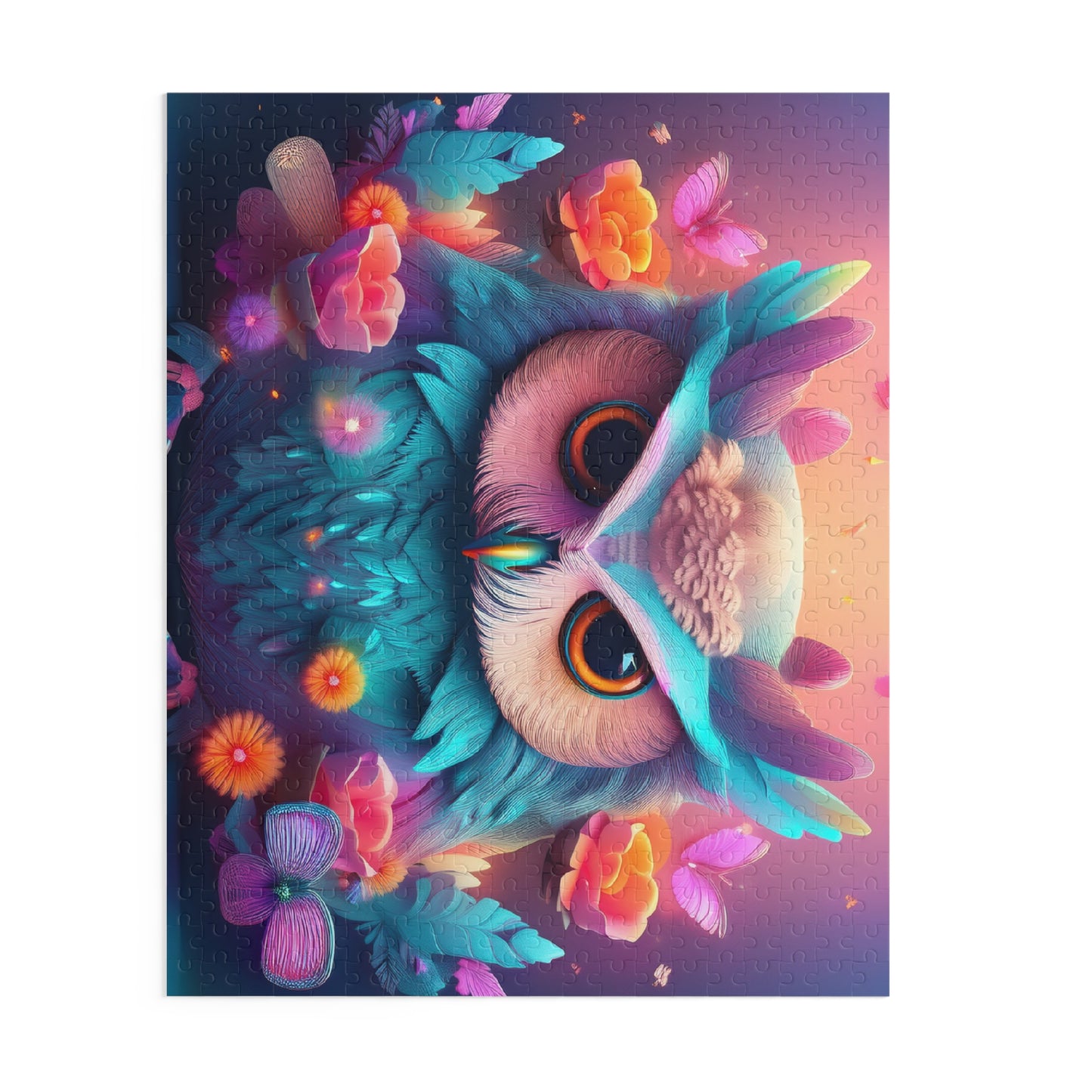 Puzzles-47 Kids Owl Puzzle 500-Piece  Floral Owl Puzzle 500-Piece, Birds Kids Puzzles Size: 16" x 20",  Ages 9+