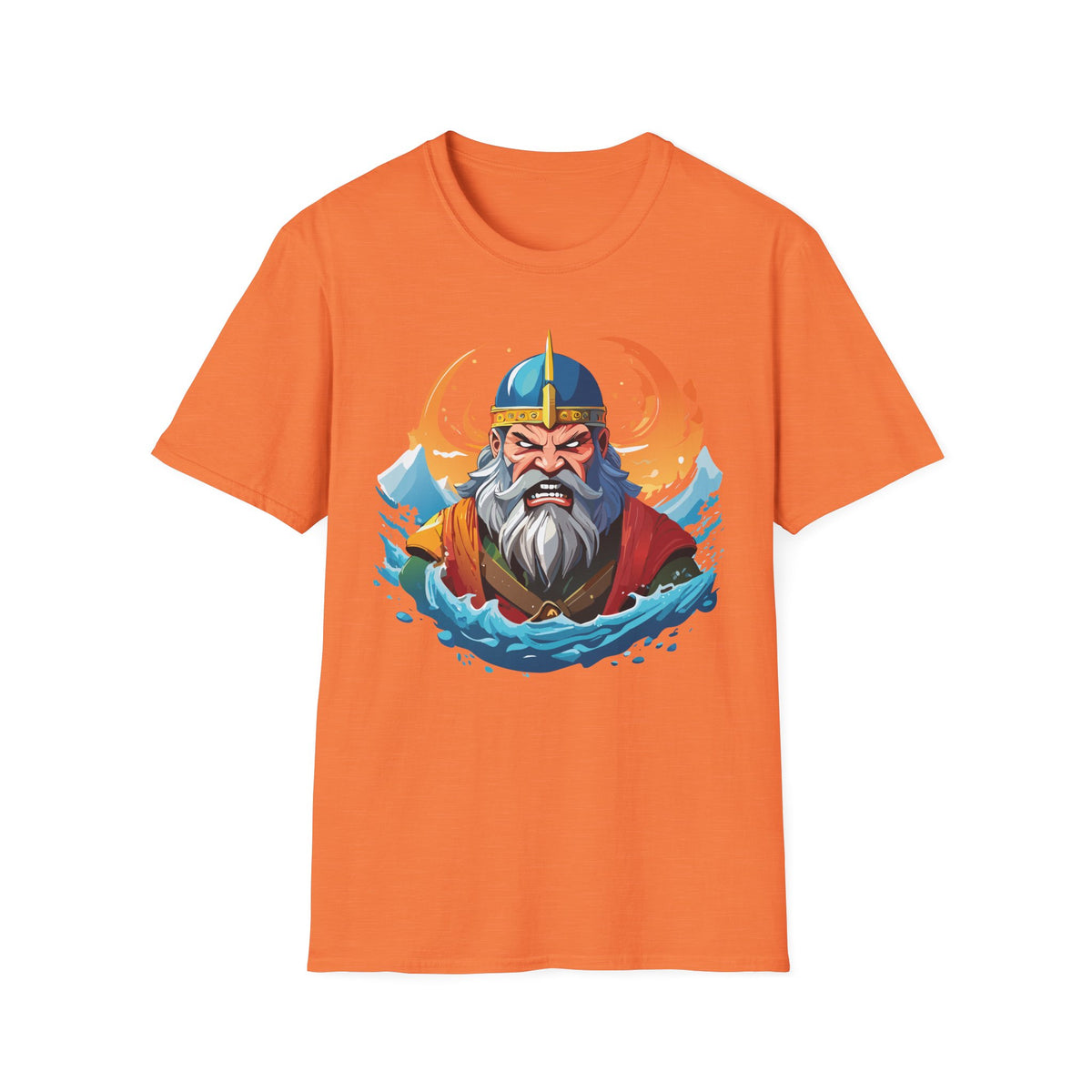 Viking Sea King T-Shirt | Norse Warrior Helmet Illustration
