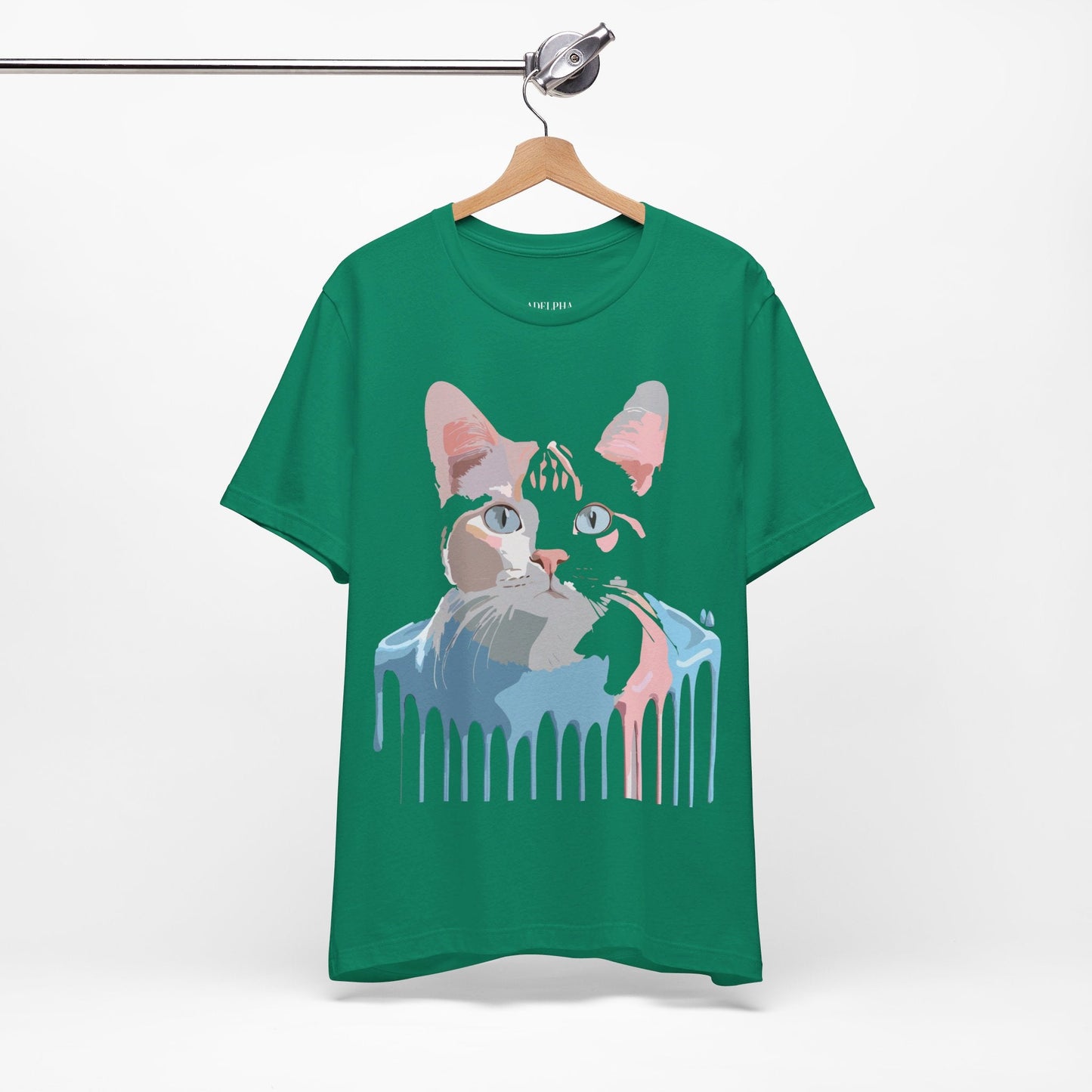 Cat Graphic T Shirt Unisex Short Sleeve Tee Vintage Inspired Artwork Adelpha