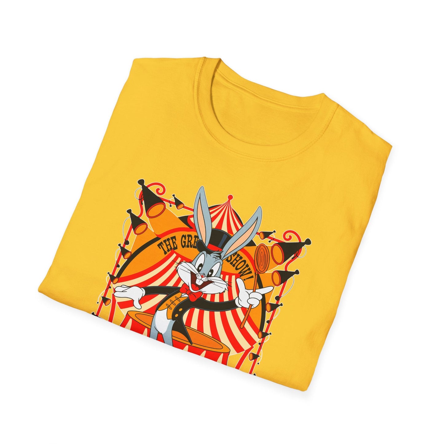 Bugs Bunny Unisex Shirt Gildan Softstyle Tee Cartoon Graphic Design 100 Percent Cotton