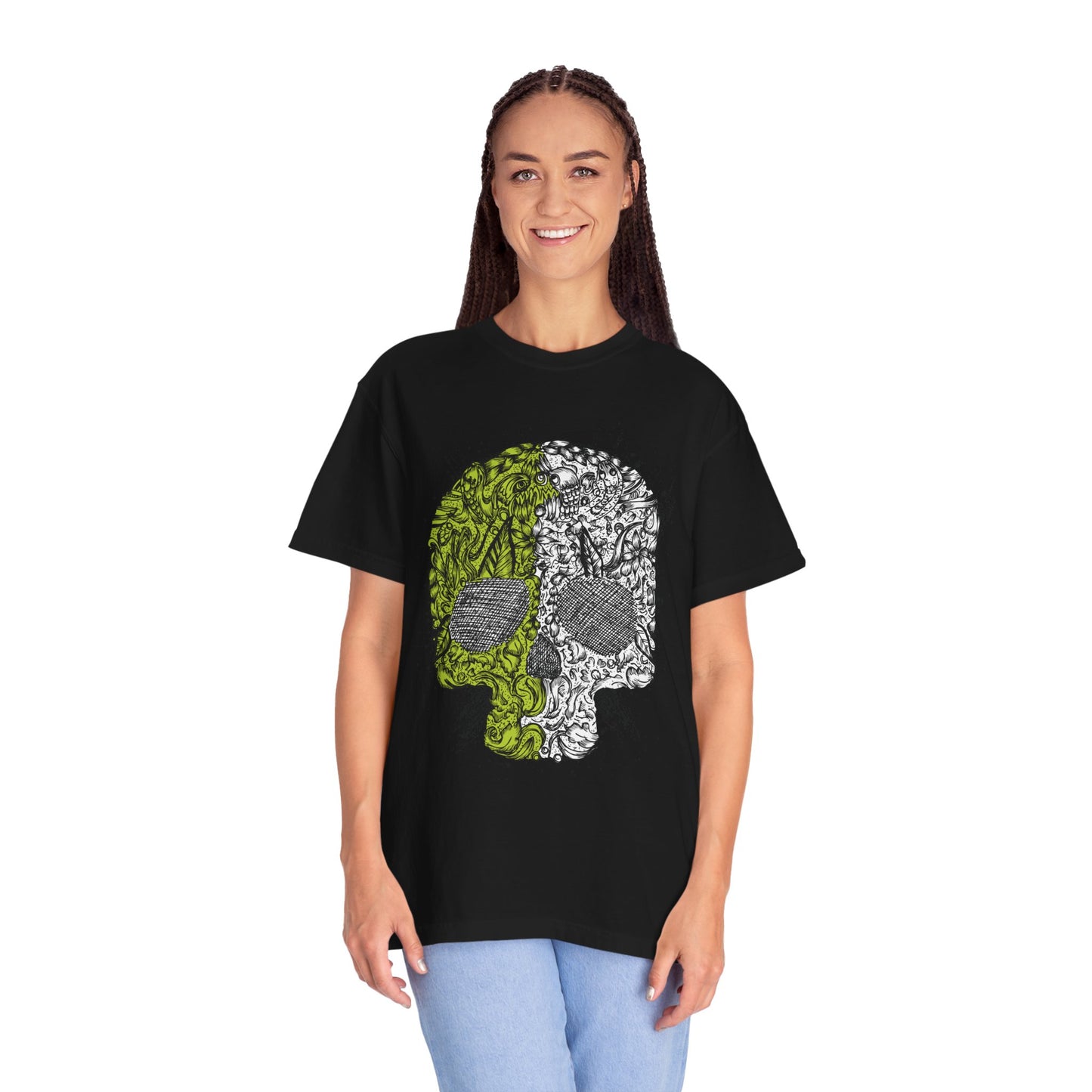 Unisex Cotton Tee Shirt with Skull