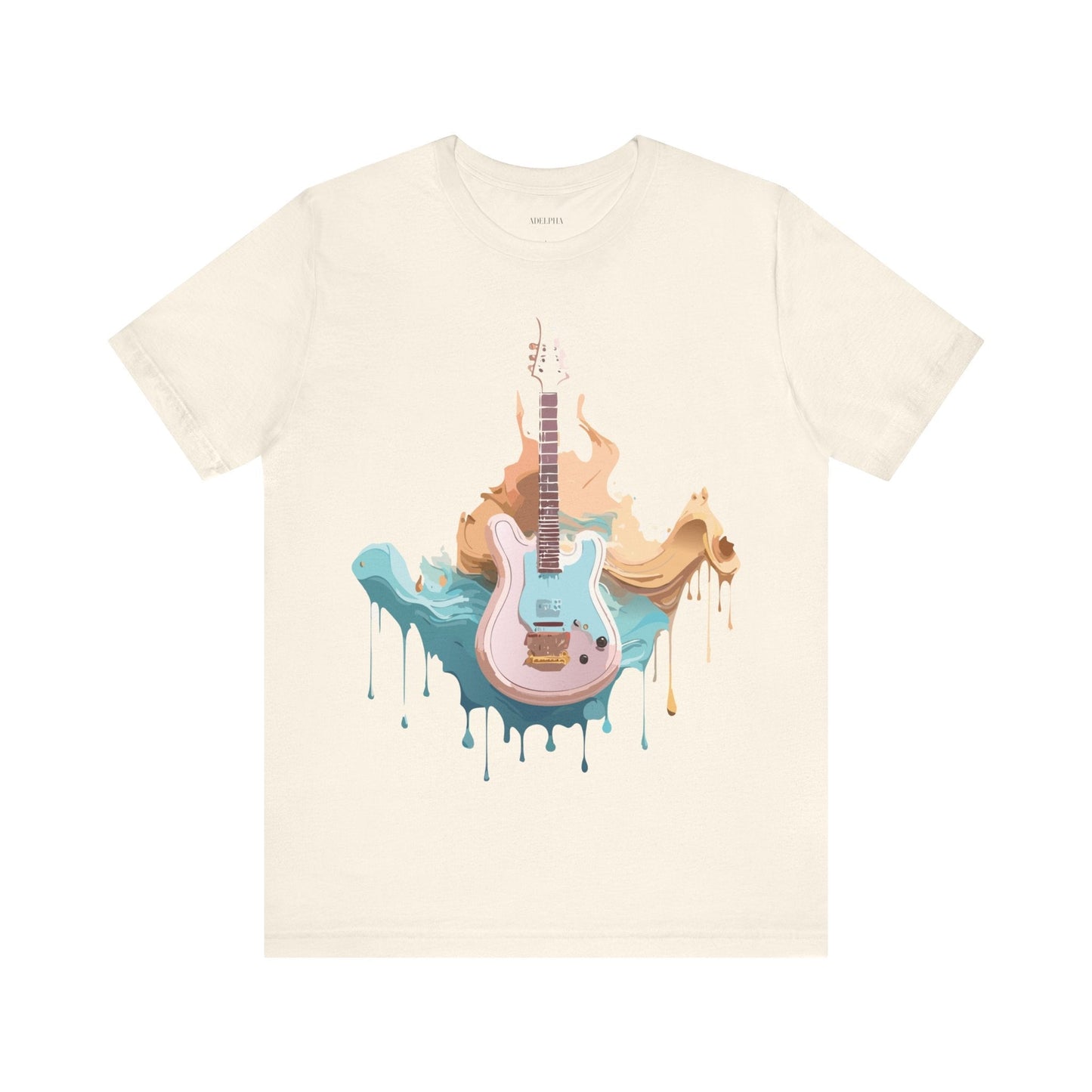 Music Graphic Unisex 100 Cotton Vintage Art with Musical Elements Tee 46