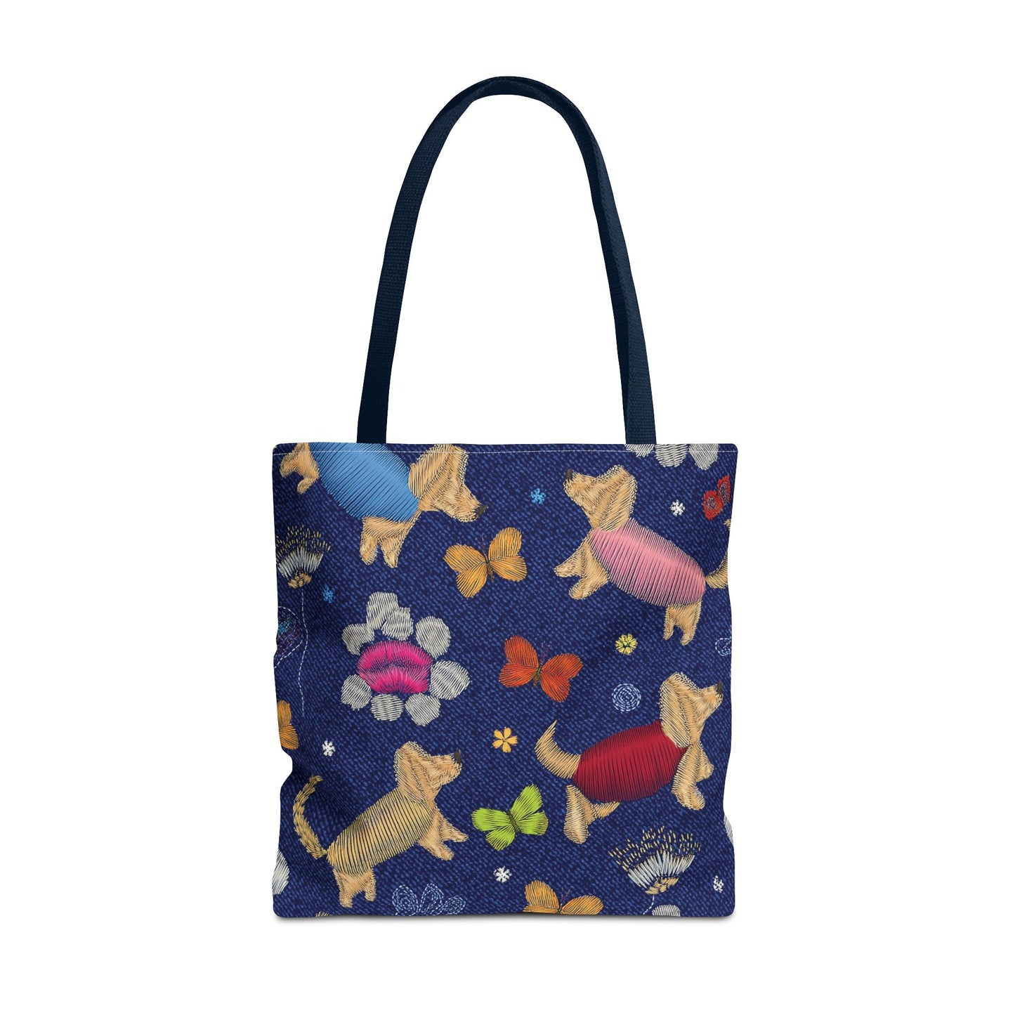 Denim Fabric Imitation Print Unisex Canvas Bag Poly Spun 3 Sizes Tote Bag 191-4