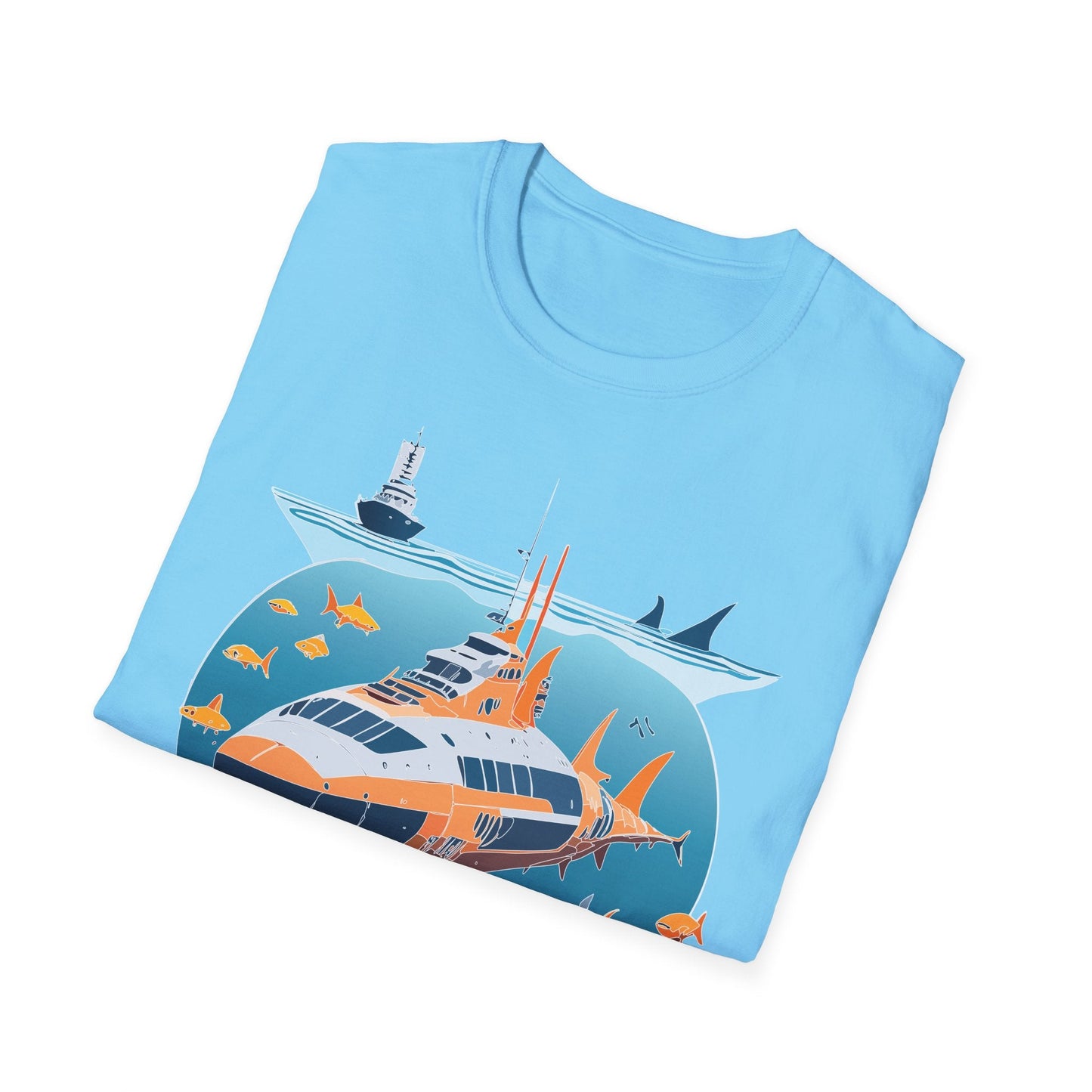 Ocean Tee Shirt Unisex Short Sleeve Gildan Softstyle 64000 Premium Comfort Ocean Artwork