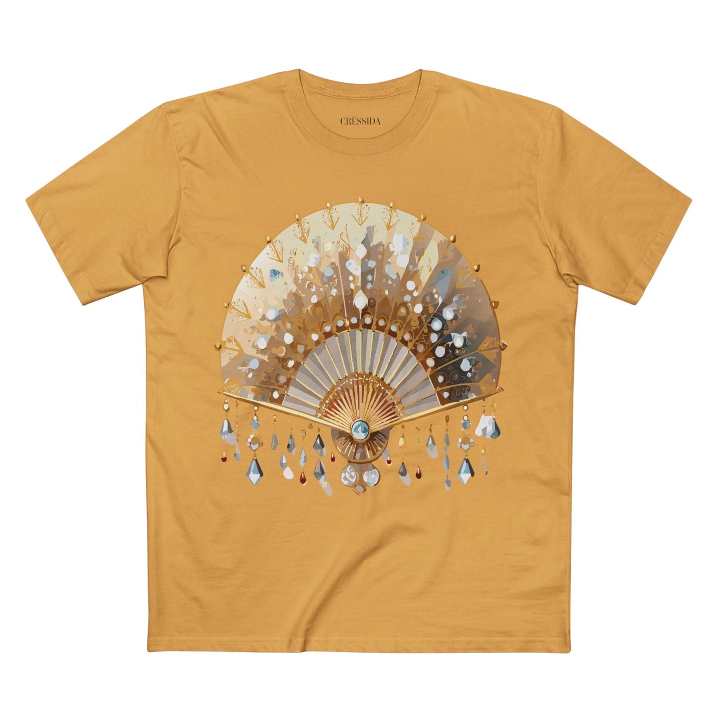 Antique Fan Graphic Design T-Shirt Unisex 100 Cotton Floral Carnival Artwork Tee 15