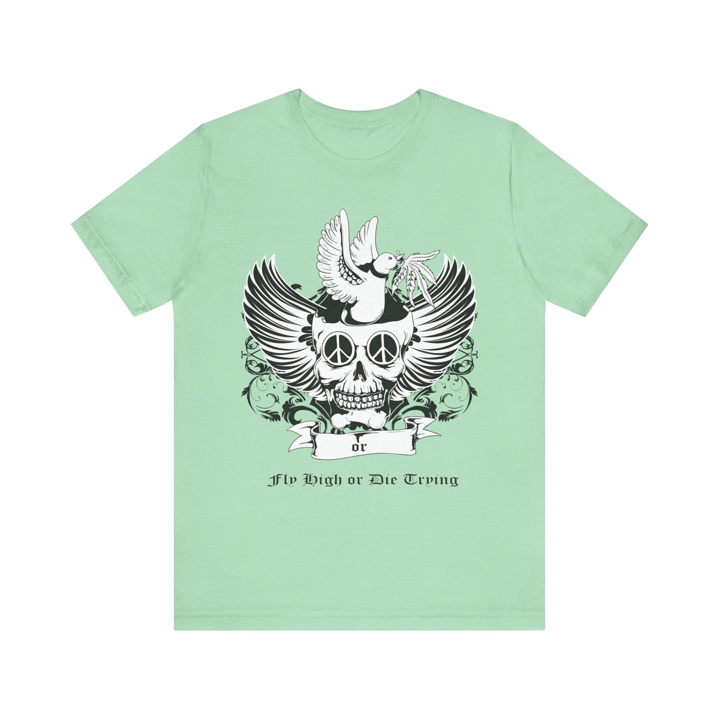 Bird Skull Graphic Design Tee, Skull Shirt, Vintage Tees, Art Design T-Shirt, Vintage Graphic Tee, Art Shirts with Skulls
