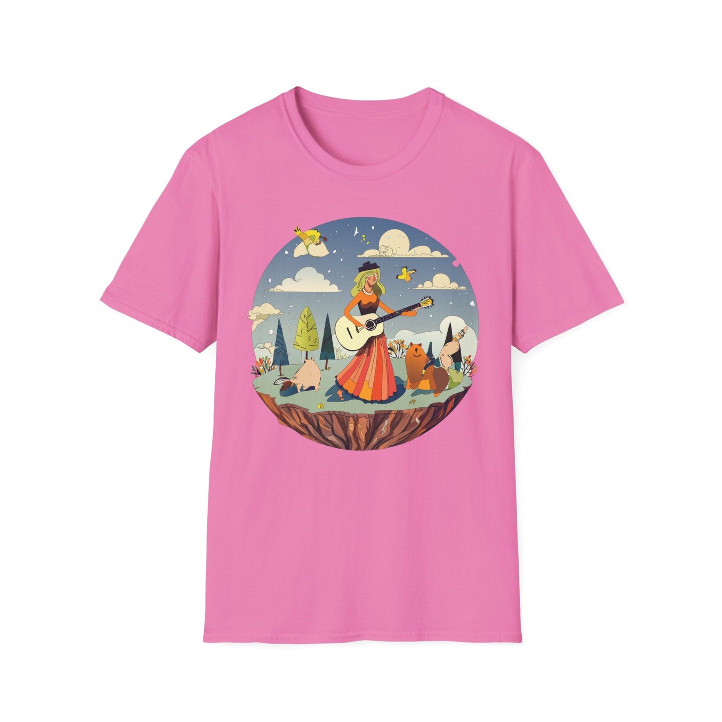 Womens Graphic T Shirt Art Design Tee Unisex SoftStyle Gildan 64000 100 Percent Cotton