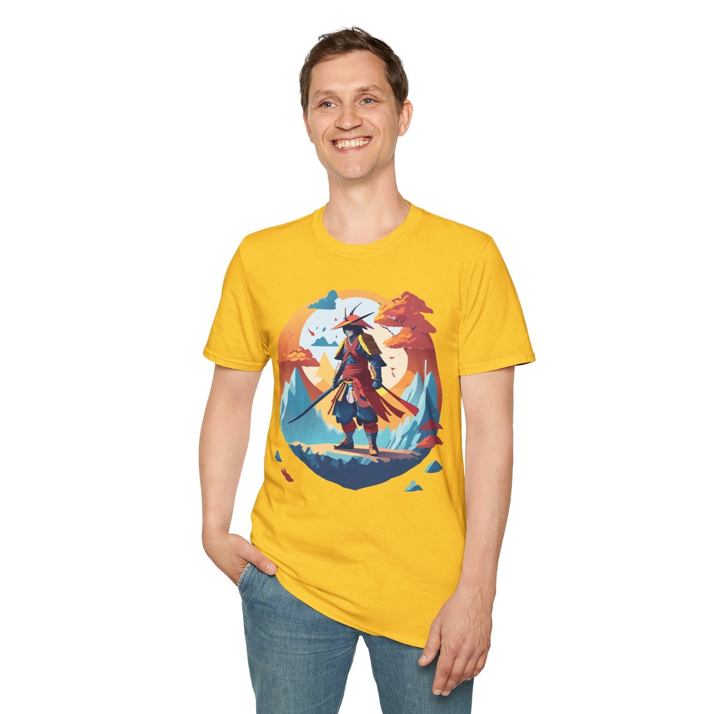 Samurai Shirt Unisex Tee Gildan Softstyle 64000 100 Percent Ring Spun Cotton Lightweight