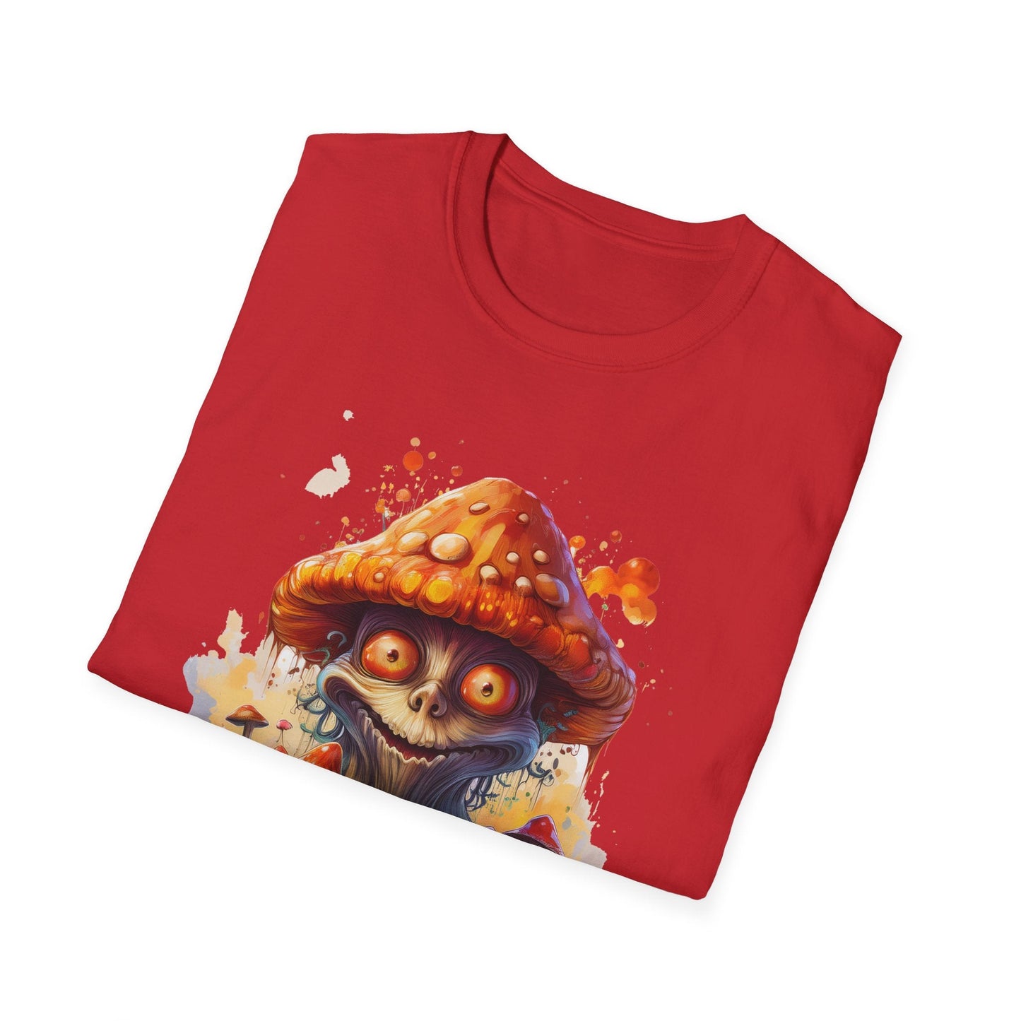 Funny Mashroom Graphic Unisex Softstyle Cotton With Cartoon Illustration Design 8