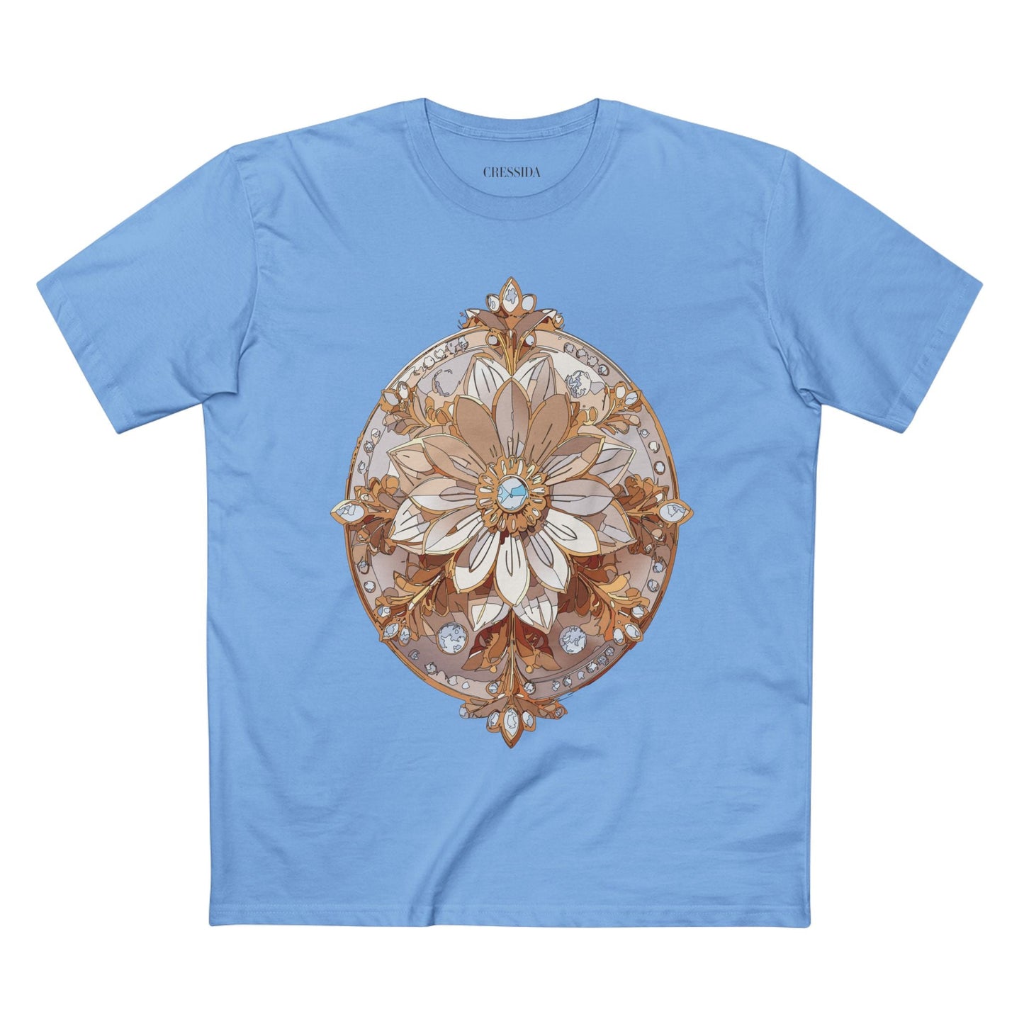 Floral Graphic T-Shirt Unisex 100 Cotton Art Design with Antique Flowers Tee 12