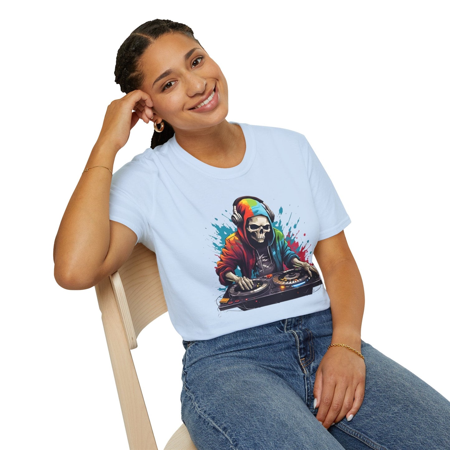 Skull T Shirt Unisex Skeleton Tee 100 Cotton Softstyle Gildan 64000 Graphic Tee Artwork