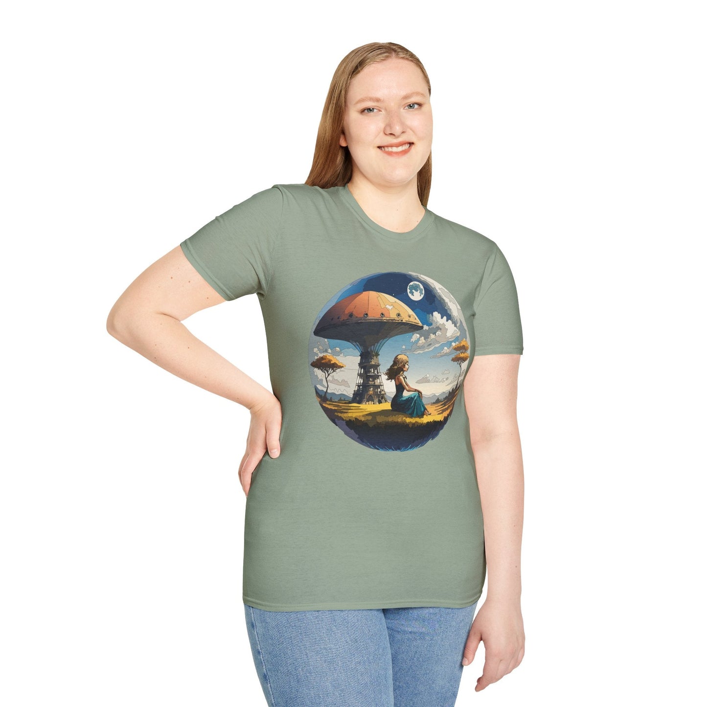 Womens Graphic T Shirts Art Design Shirt Softstyle Short Sleeve Cotton Tee Premium Quality